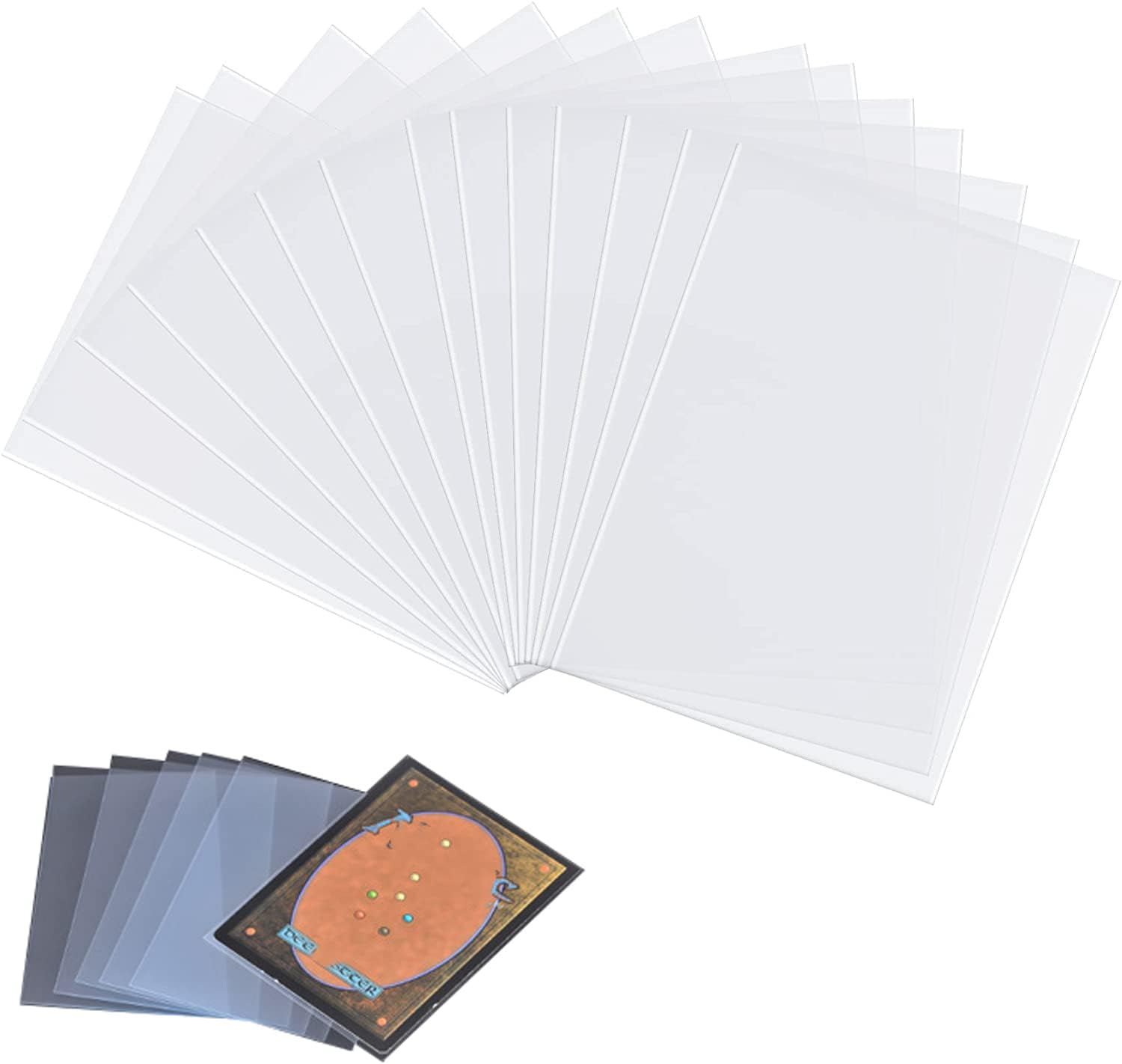 Card Sleeves, Clear Trading Card Sleeves, Collector Card Sleeves for Standard Cards 2.5" X 3.5"，Card Protector Compatible with Stardard Cards, Football Card, Sports Cards (200) image number 6