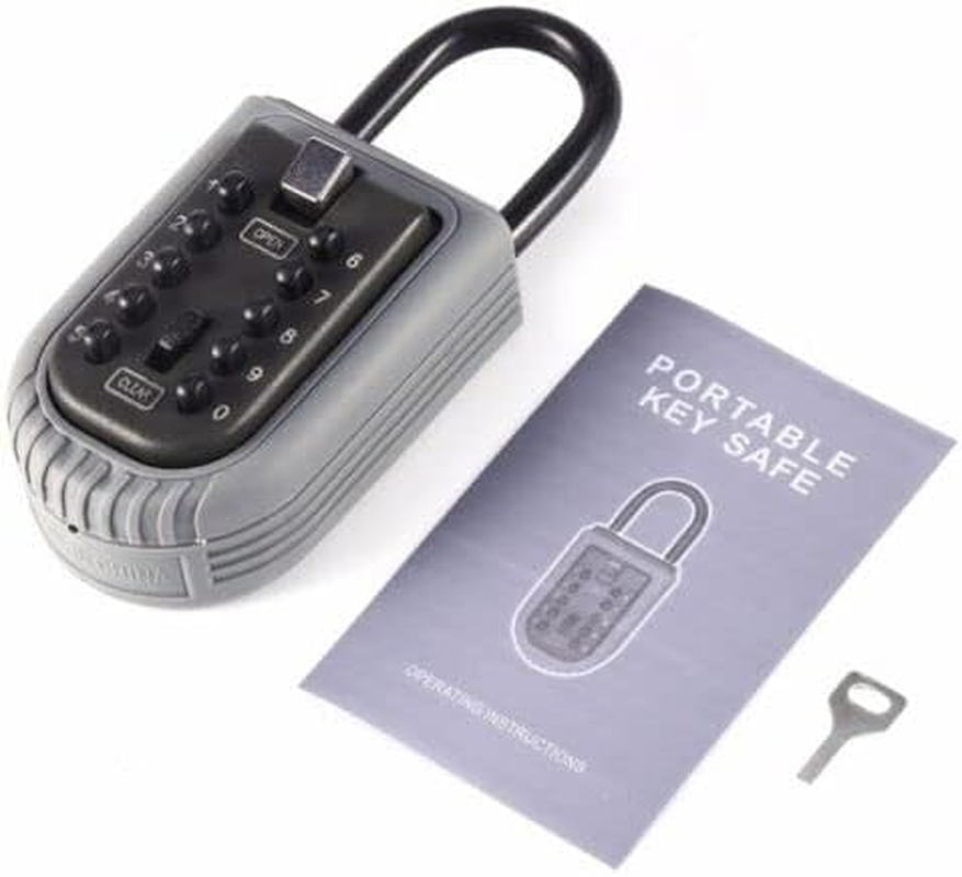 LEDON 2X Combination Lock Key Safe Storage Box Padlock Security Home Outdoor Combination Security Lockbox with Resettable Code