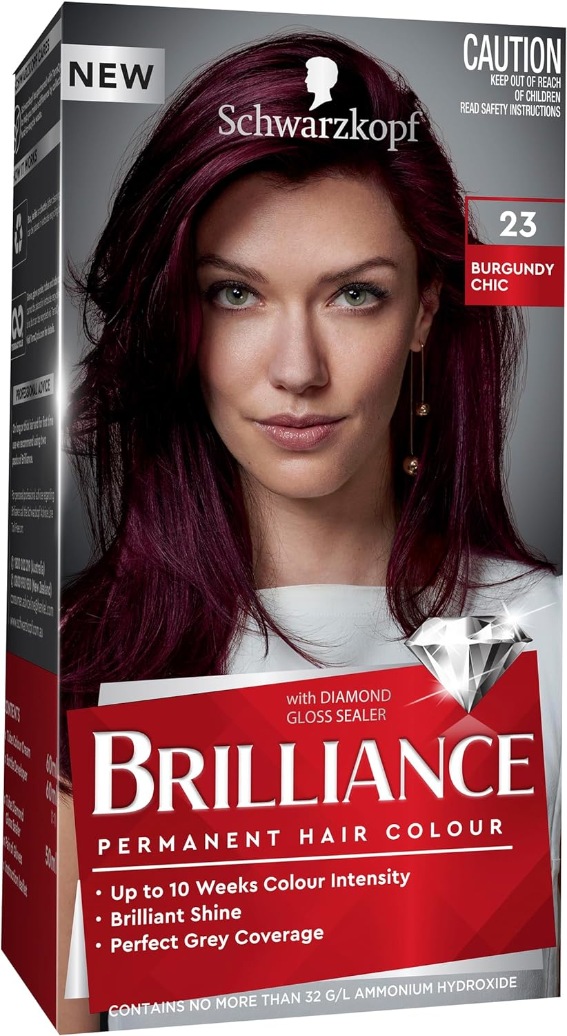 Schwarzkopf Brilliance, Permanent Hair Colour, 23 Burgundy Chic (Pack of 2) image number 1