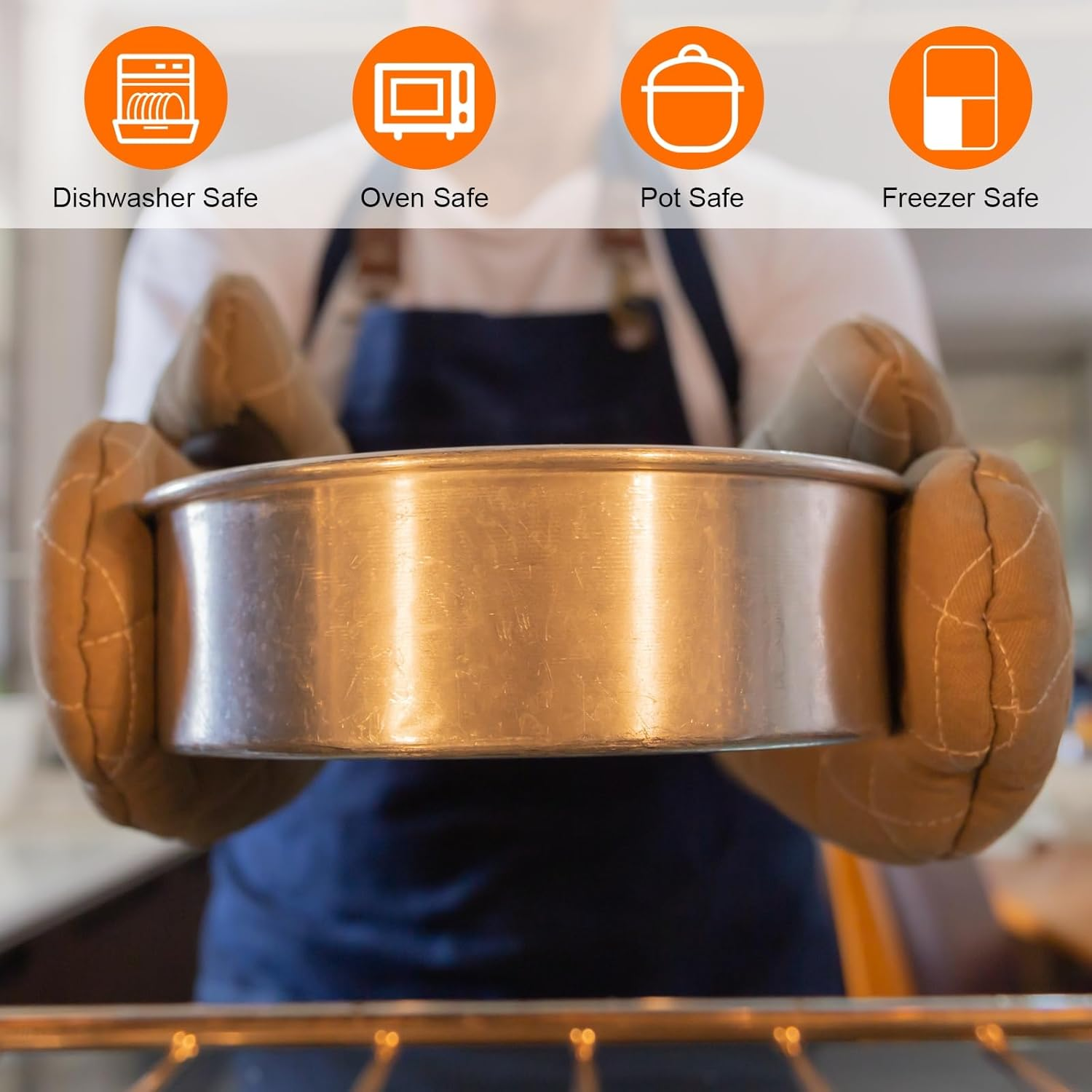 HARFINGTON round Cake Pan 4"/5" Nonstick Baking Cake Pans Cheesecake Pan Anodized Aluminum for Wedding Birthdays Party Event image number 5