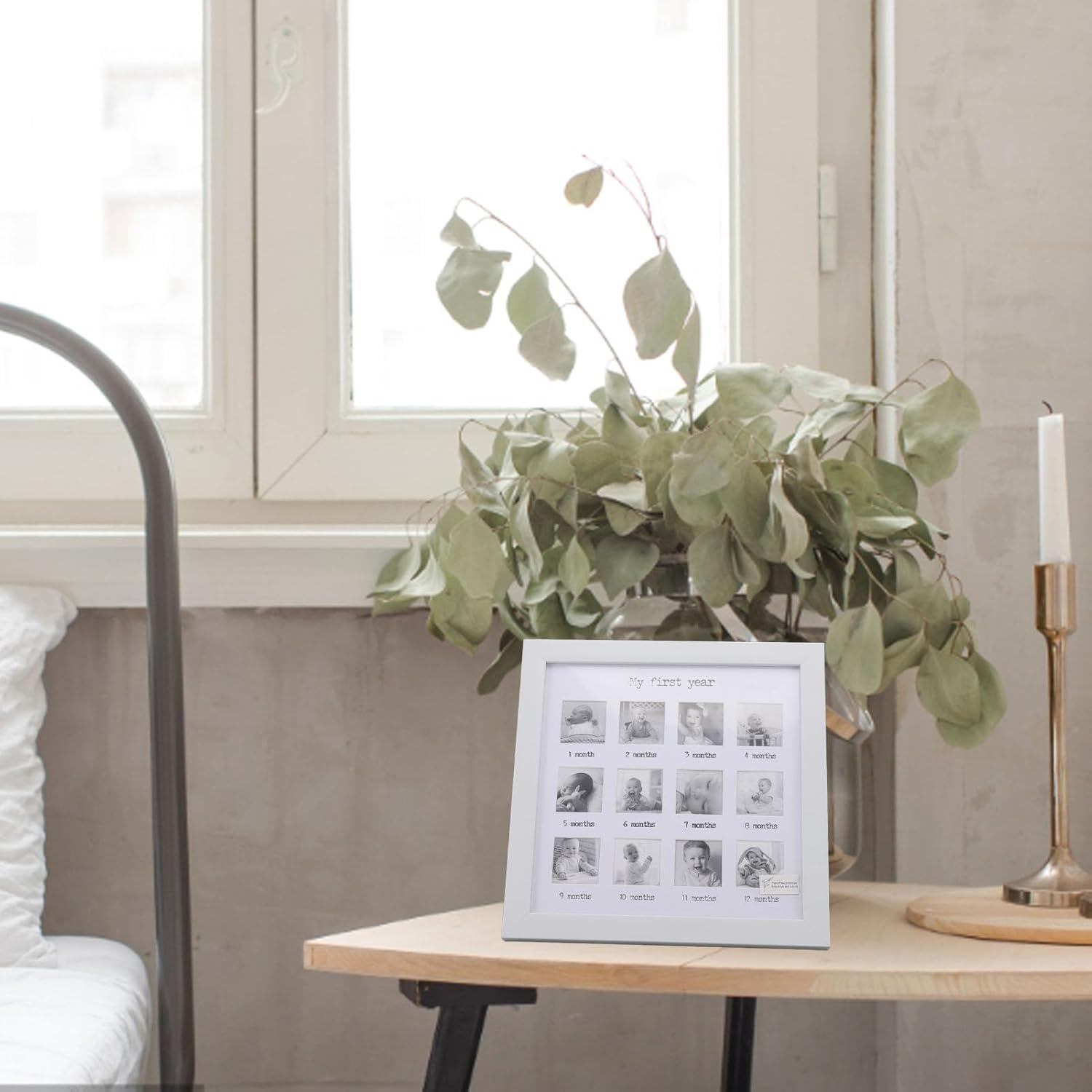 Baby First Year Photo Frame with Sturdy Material, Growth Record, Placement, Easy to Use, save Space, Monthly Picture Frame for Baby image number 4