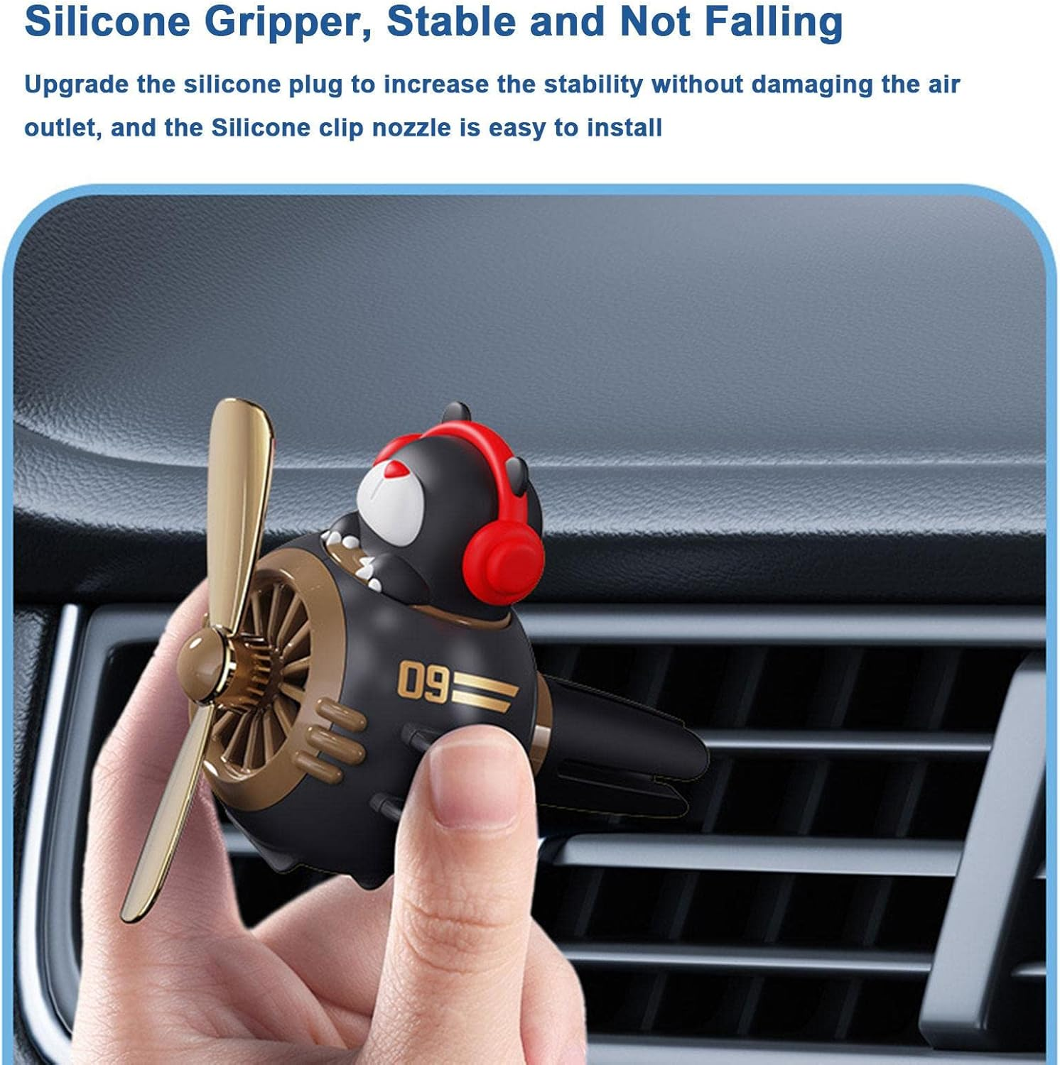 Diffuser Car Propeller - Cute Bear Pilot Long Lasting Creative Car Fragrance Diffuser,Car Air Freshener Air Outlet Vent Fresheners Aromatherapy Ornament Car Accessories Automotive Air Borato