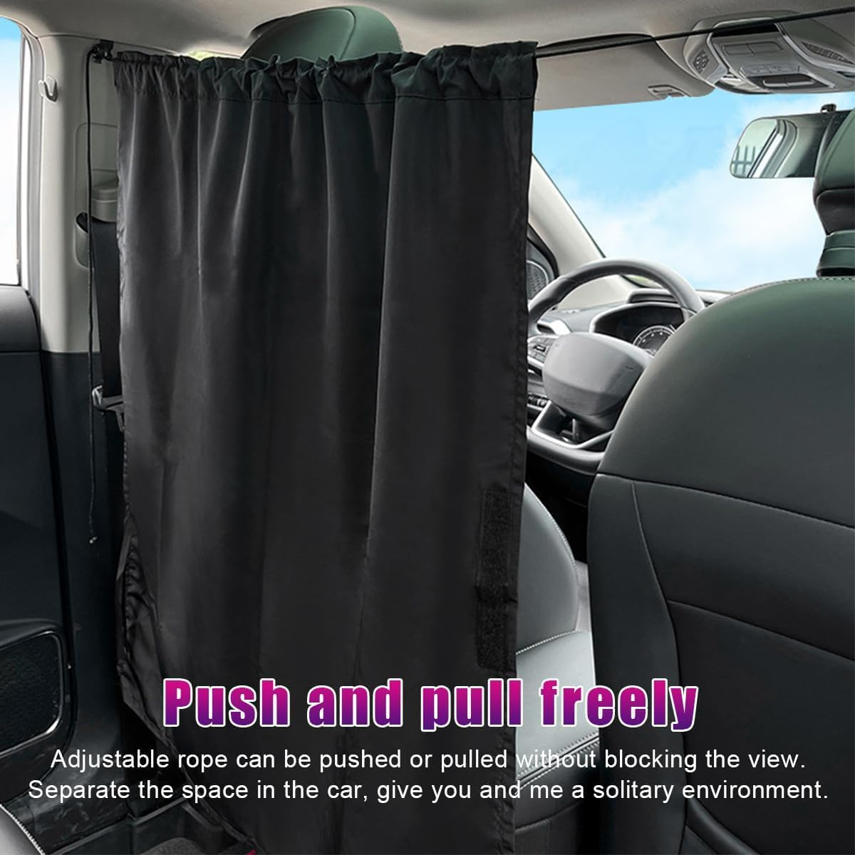 Car Privacy Curtains,Car Window Shades for Side Window & Rear Seat,Universal Vehicle Sunshade Blocking Accessories for Most Cars, Suvs, Trucks, and Vans (3PCS) image number 2
