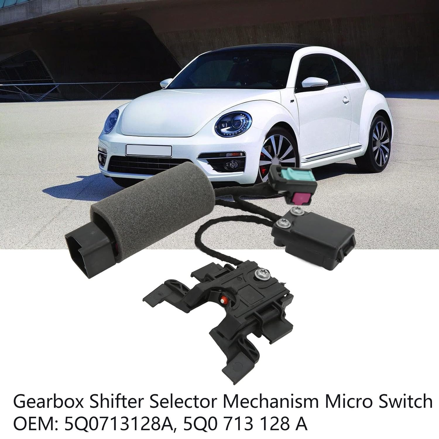 Gearbox Shifter Selector Mechanism Micro Switch, 5Q0713128A, 5Q0 713 128 a Shifter Micro Switch Replacement for R32 Rabbit Variant Novo image number 4