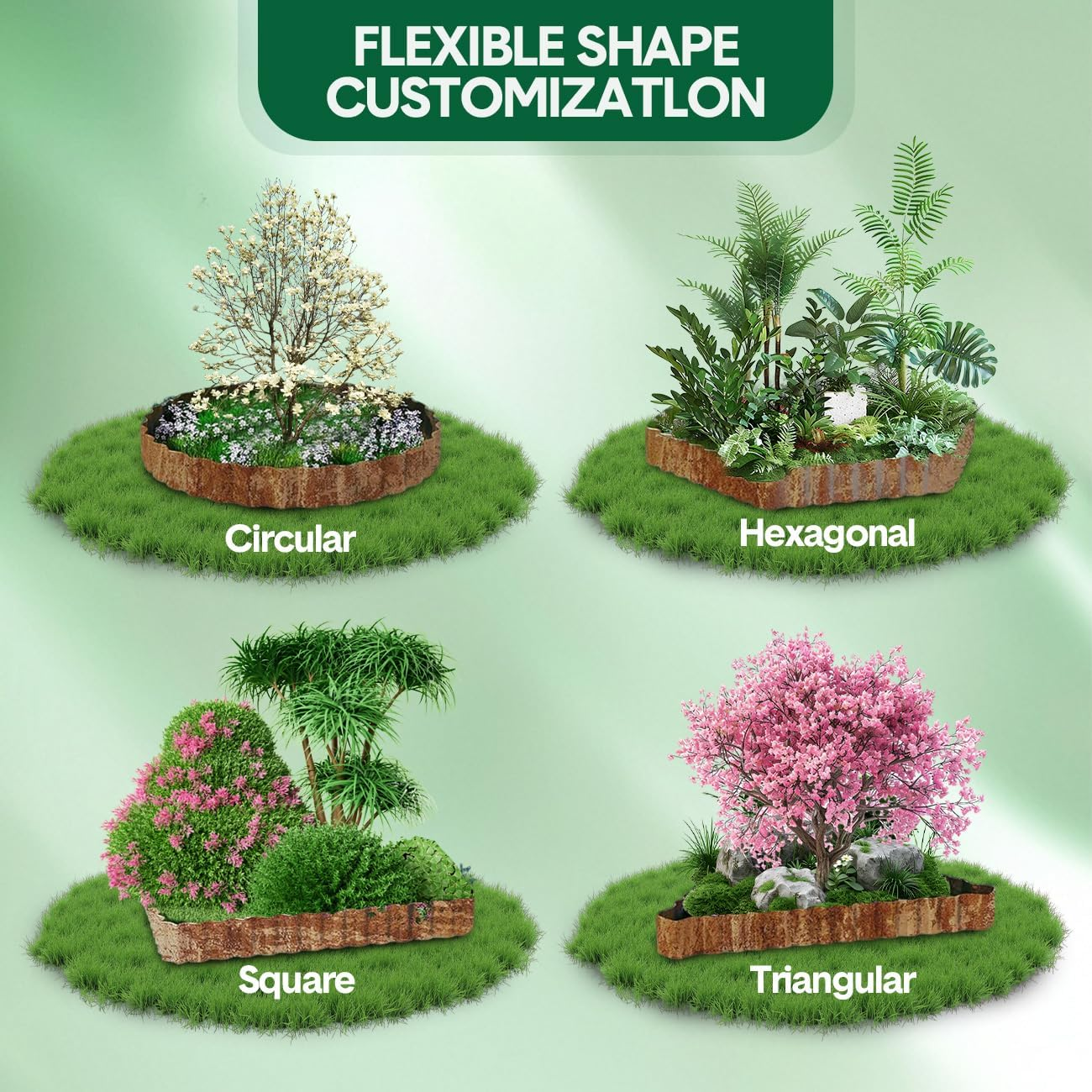 Corrugated Metal Garden Edging image number 1