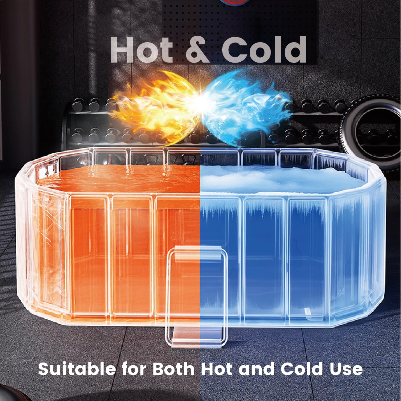 ALSTON Folding Bathtub 1.2M Large Durable PVC Inflatable Bath Tub Maintains Hot and Cold Temperature for Adult Family Gym Bath Collapsible Space Saving Yellow image number 1