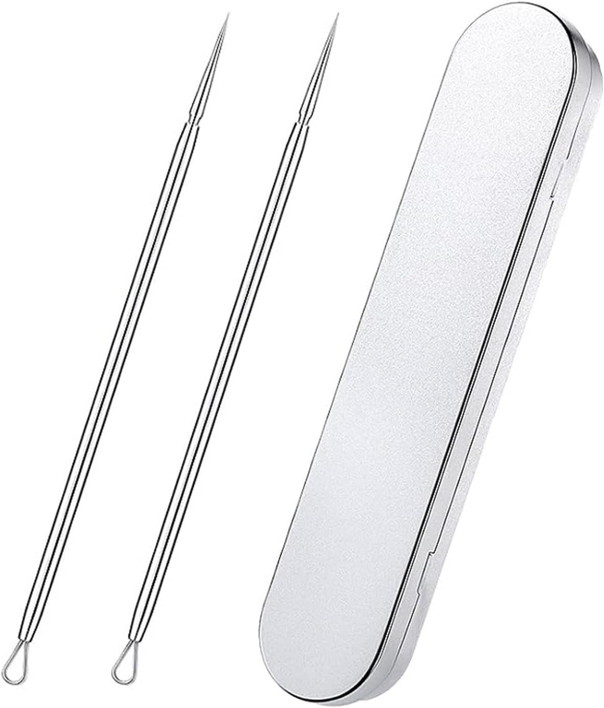 Xolixorium Stainless Steel Lancet Needle Pimple Popper Tool Professional Comedone Removal Tool with Blackhead Remover for Facial Milia Whitehead Extractor Skin Care Tools Pimple Popping Kit 2 Pieces image number 2