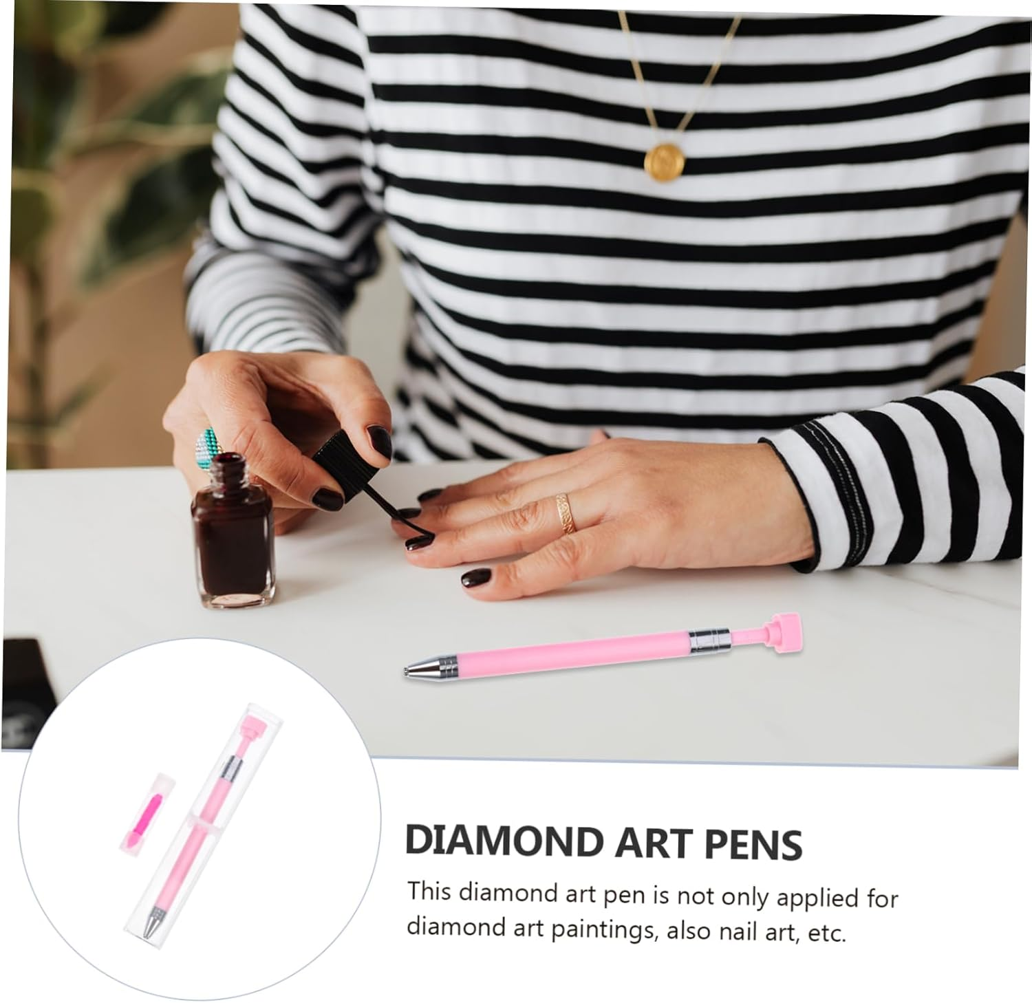 CTIRCHIU Diy Craft Tool Diamond Drawing Drill Pen Nail Art Pen Pink Soft Wax Rhinestone Tool image number 6