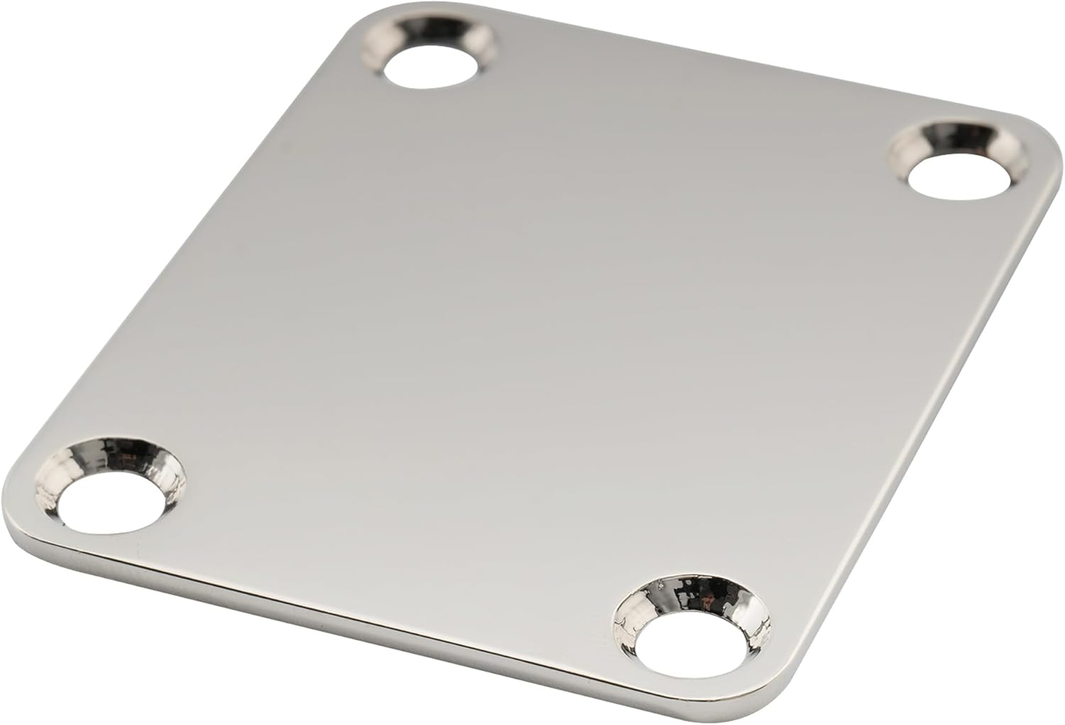 Musiclily Pro 4-Bolt Steel Neck Plate for Stratocaster Telecaster Electric Guitar or Bass, Nickel image number 3