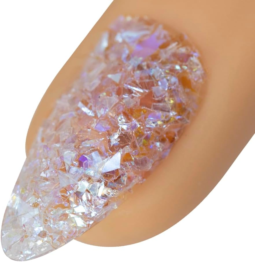 Young Nails Art Glitters - Premium Loose Nail Glitter Powder for Acrylic Nails & Gel Nails, Nail Sequins, Nail Sparkles, Nail Art Powder, Fine & Chunky Glitter, Durable, Peace Piece, 1 Oz