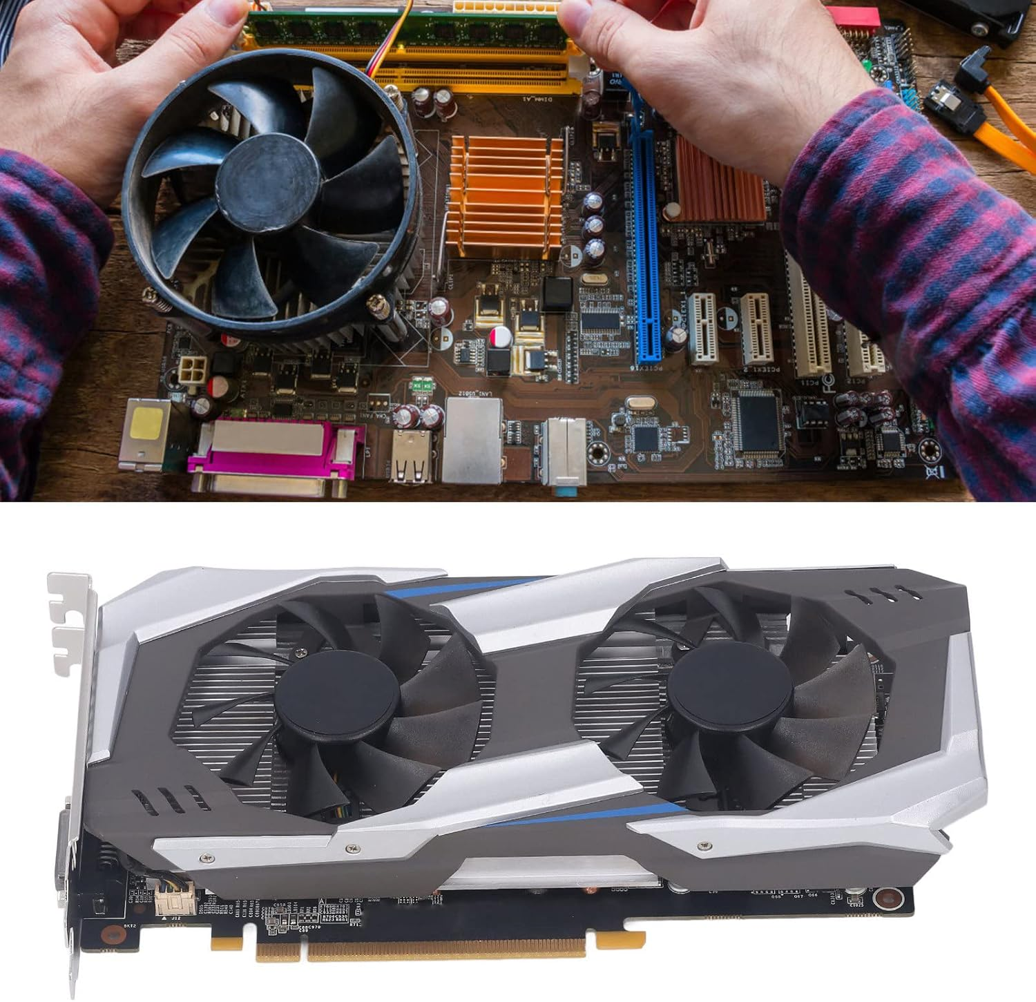 Gaming GTX1060 Graphic Cards, 6GB DDR5, 192 Bit, Computer PC Video Graphics Card, PCI Express 3.0 with Dual Fan for Desktop Computer, HD Multimedia Interface, Displayport (GTX1060 6GB) image number 3