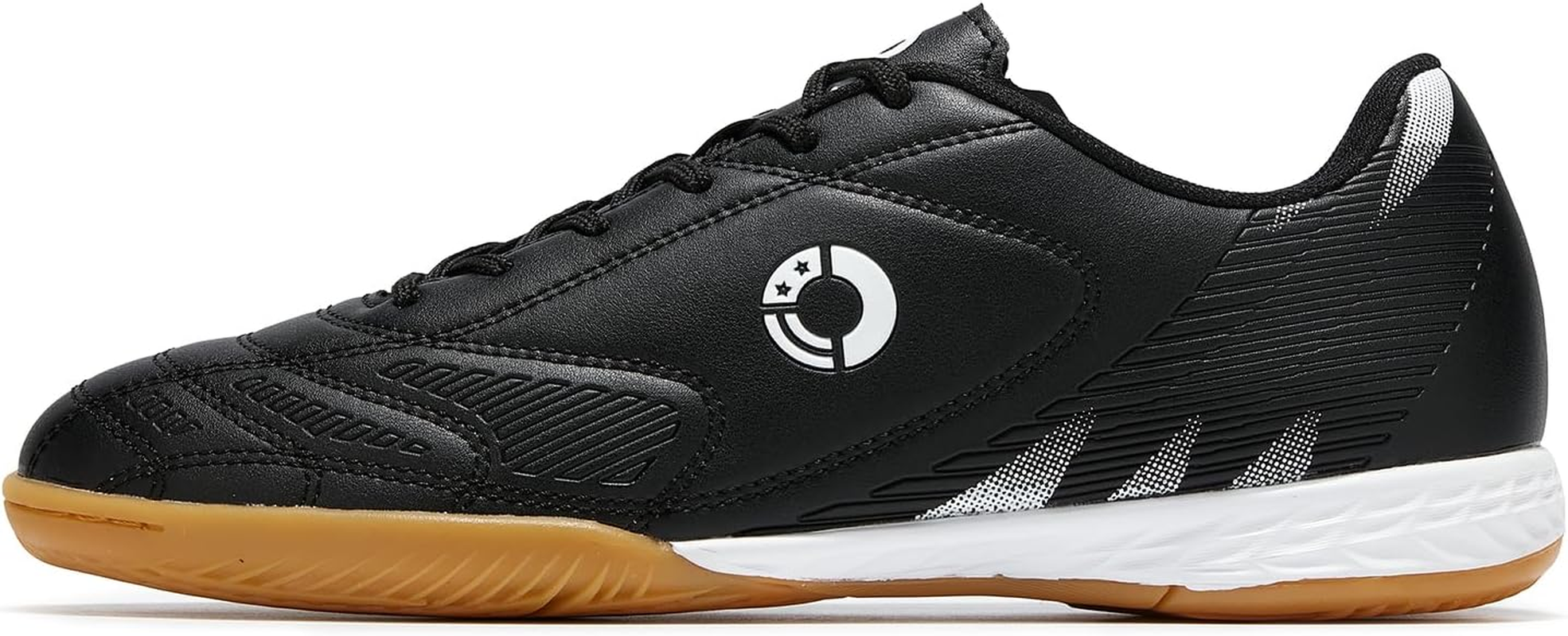 Men'S Indoor Football Shoes Adult Trainer Rubber Futsal Shoes for Athletic Flat Outsole Gym Training Sneaker