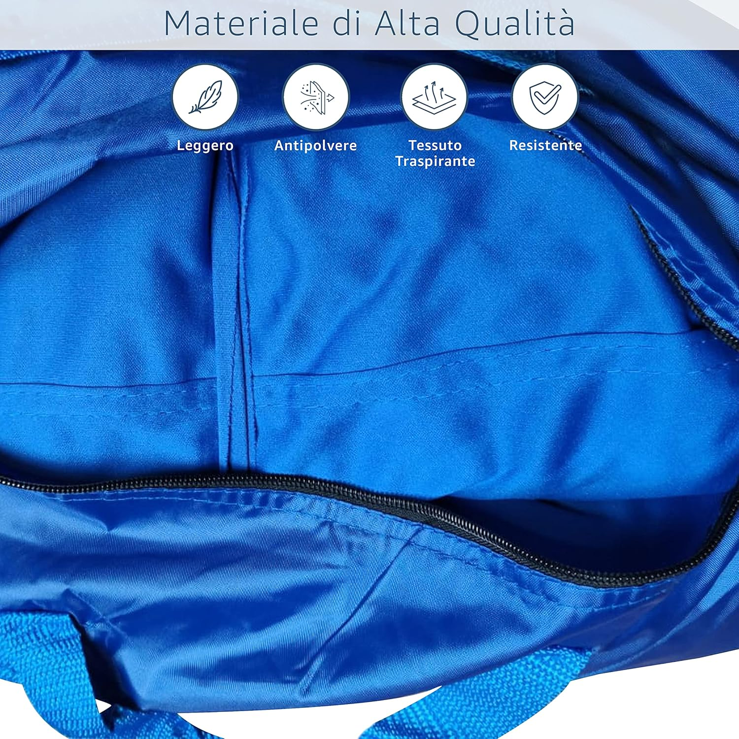 Cosmos - Indoor Car Cover Compatible with Main Large Saloon Models, Elastic, Breathable and Dustproof Fabric, Soft Lining, Snug Fit, Blue image number 2