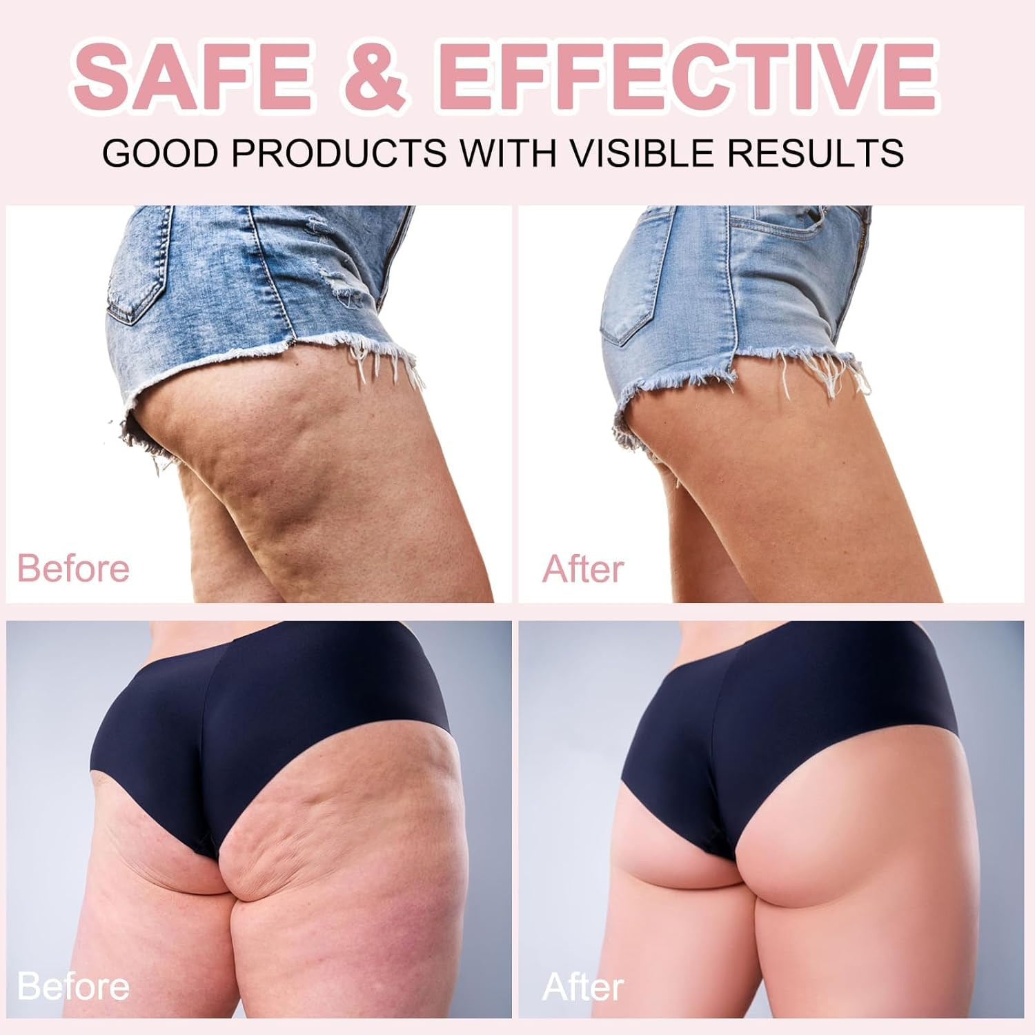 Butt Tight Cream, Tighten and Lift Booty Body Cream, Reduce Look of Loose Crepey Skin, Firm Cellulite Mask for Visible Firmness, Remove Cellulite Appearance, Smooth Sculpt Thighs, Belly Arms, Toning Bum Mask image number 5