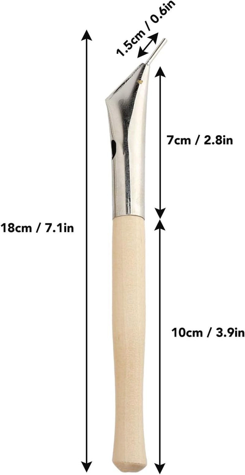 3PCS Batik Printing Pen, Clay Carving Tools Stainless Steel Wooden Handle for Drawing on Fabric Cloth Crafts Pottery, Art Tool with Multiple Functions, Great Art Supplies image number 3