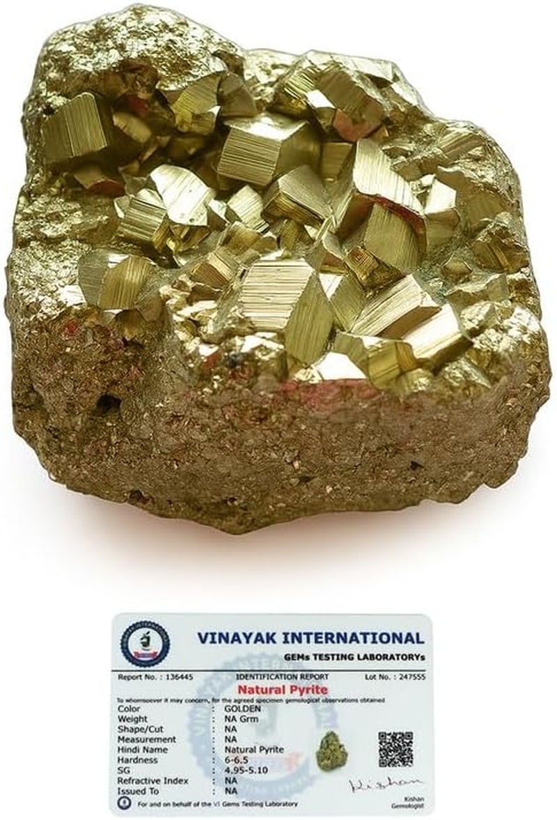 Reiki Crystal Products Natural Pyrite Cluster/Tumble/Rough Stones for Reiki Healing and Vastu Correction and Increase Creativity 30 Grams Stone image number 1
