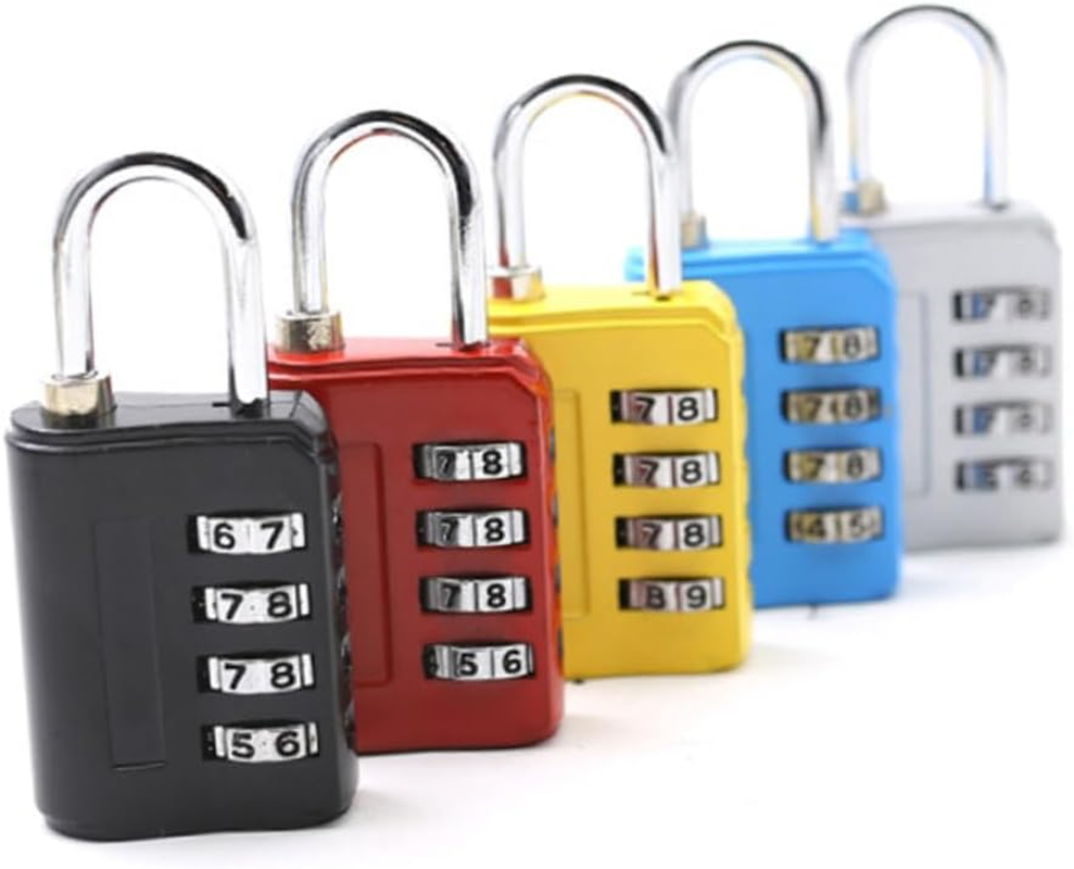 COLLBATH 5Pcs Zinc Alloy Padlock Digit Number Password Lock for Luggage Suitcase Cabinet Travel image number 6