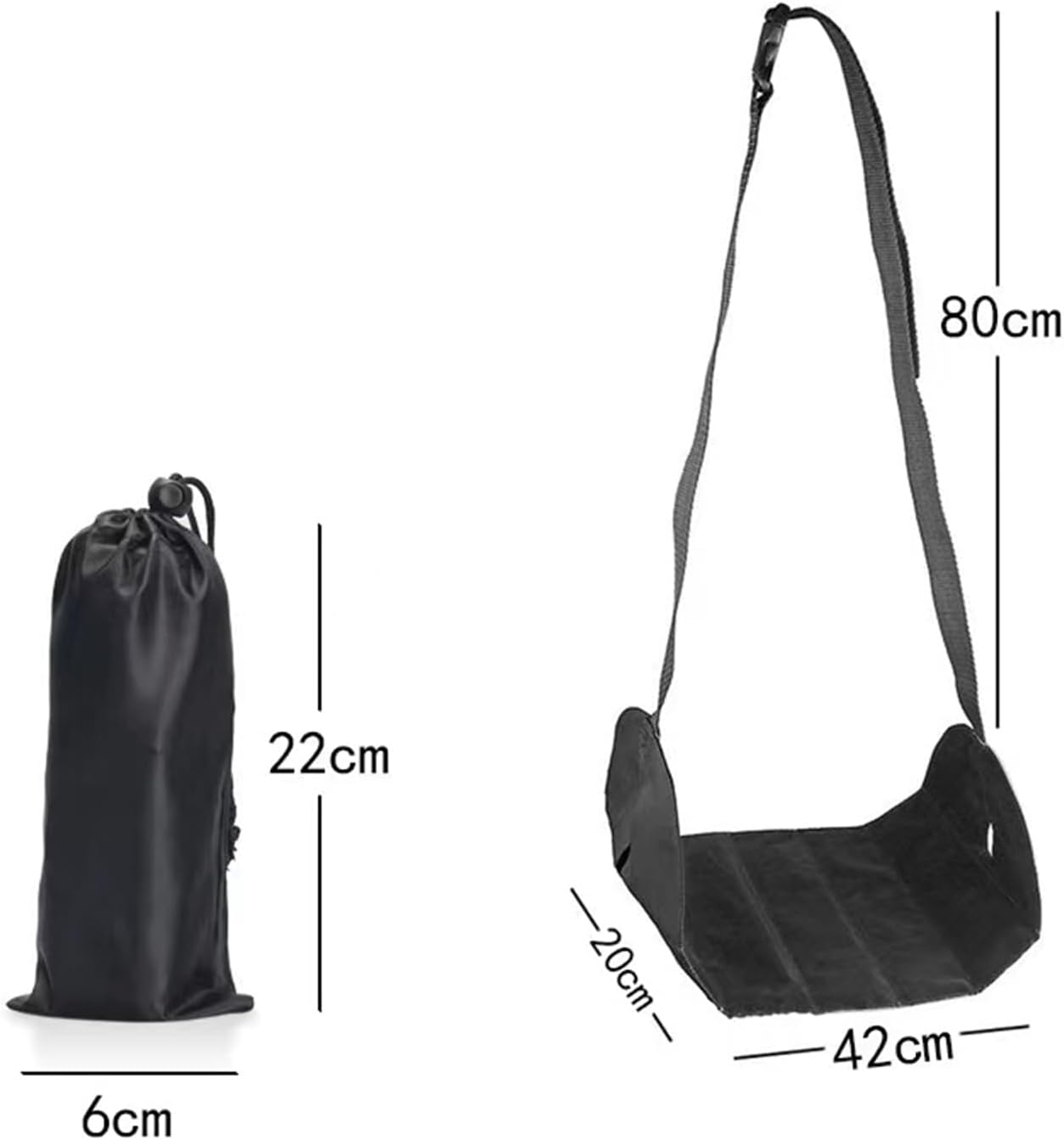 Foot Rest Cushion, Travel Foot Rest Adjustable Height, Prevent Swelling and Soreness, Provides Relaxation and Comfort, for Plane/Train/Bus/Office（Black）