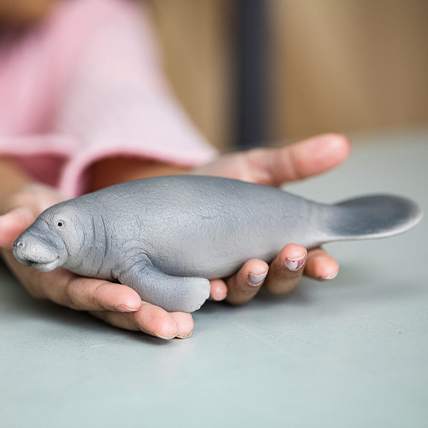 Schleich Wild Life Realistic Manatee Figurine - Authentic and Highly Detailed Animal Toy, Durable for Education and Fun Play, Perfect for Boys and Girls, Ages 3+ image number 4