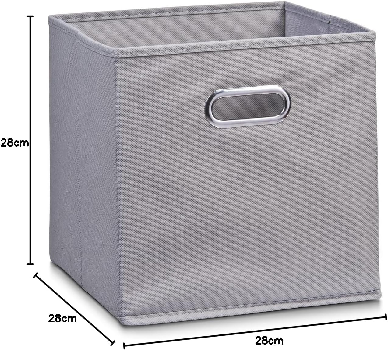 Zeller 14130 Storage Box Non-Woven Material L 28 X W 28 X H 28 Cm Grey image number 1