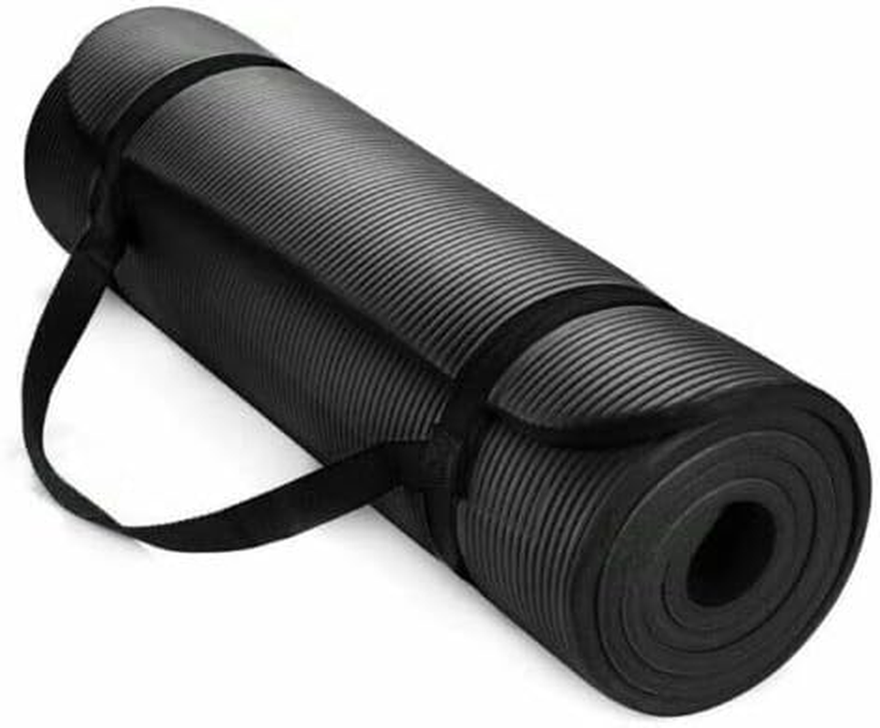 AIMALL Non-Slip Yoga Mat, 10/15/20MM Thick NBR Foam Exercise Pad, Durable Pilates and Fitness Mat with Carry Strap, 72X24 Inches, for Home Gym and Workouts