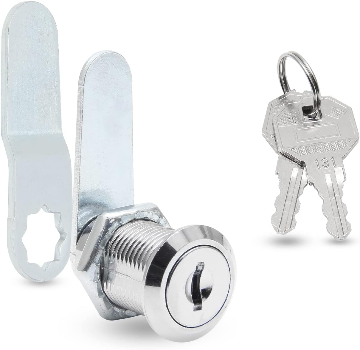 Uenhoy 6 Pack Cam Locks Keyed Alike, 1" (25Mm) Cam Lock Set for Drawers Mailbox Tool Box RV, File Cabinet Locks with Keys image number 3