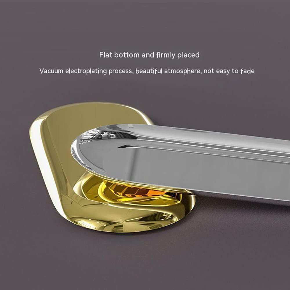 Hbluefat 2Pcs 12In Silvery Stainless Steel Tray for Serving Decorative Gold Jewelry Bar Jewelry Dish Key Bowl Mirror Dresser Decor Coffee Fruit Metal Perfume Trim Storage Dessert（Oval (Silvery)