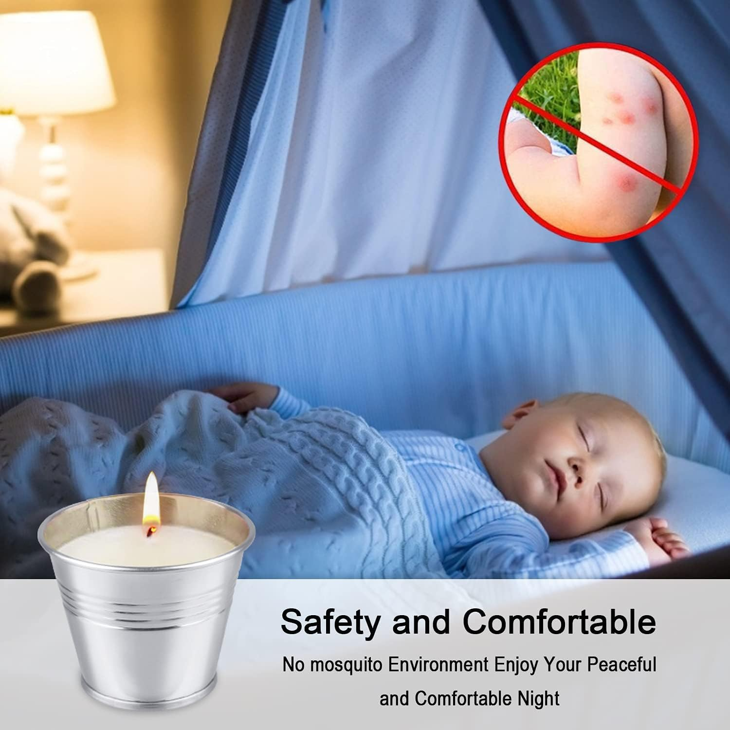 Citronella Candles Outdoor Indoor,Scented Candles Gift Set,80-120 Hours Garden Citronella Candles Set, Portable Jar Candle Gift Sets for Home Patio Yard Indoors, Balcony, Camping image number 3