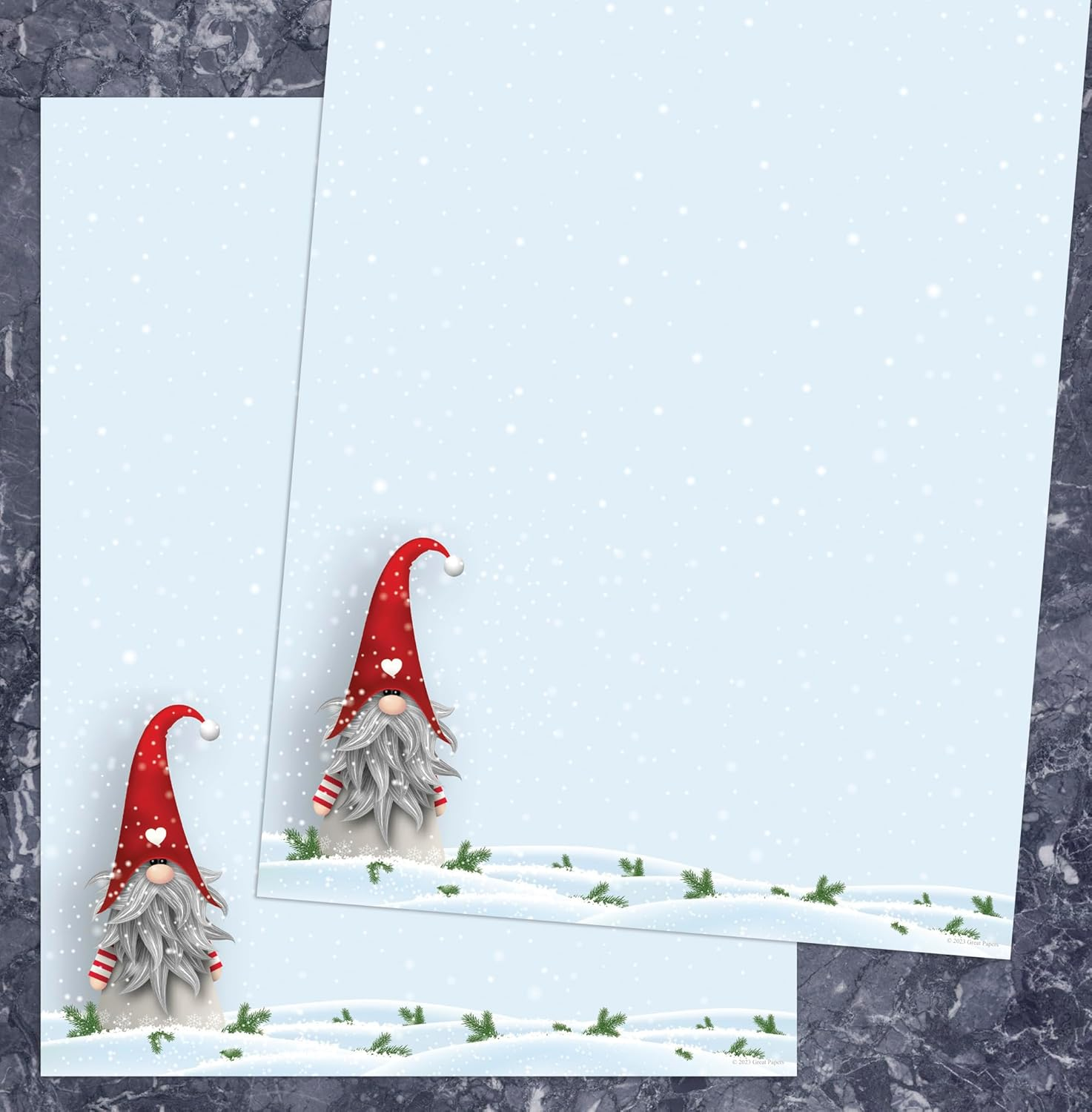 Great Papers! Snow Gnome Letterhead, for Invitations, Announcements and Personal Messages, Printer Friendly 8.5" X 11", 50 Pack (2023041) image number 3