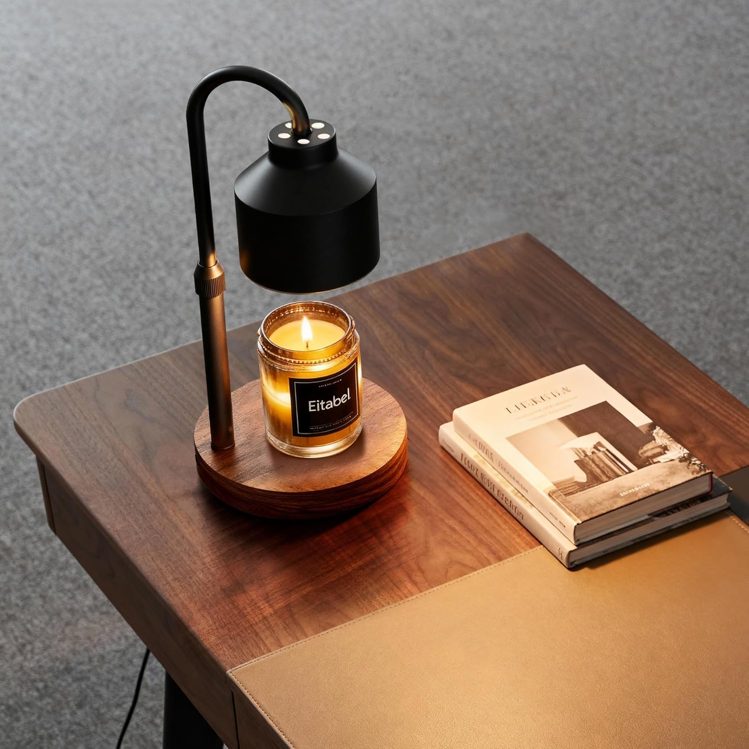 Electric Candle Warmer Lamp with Timer, Adjustable Height Wax Warmer Lamp for Large Wick & Jar Candles, No Flame Warmer Light with 2 Bulbs, Safe for Home Office image number 1