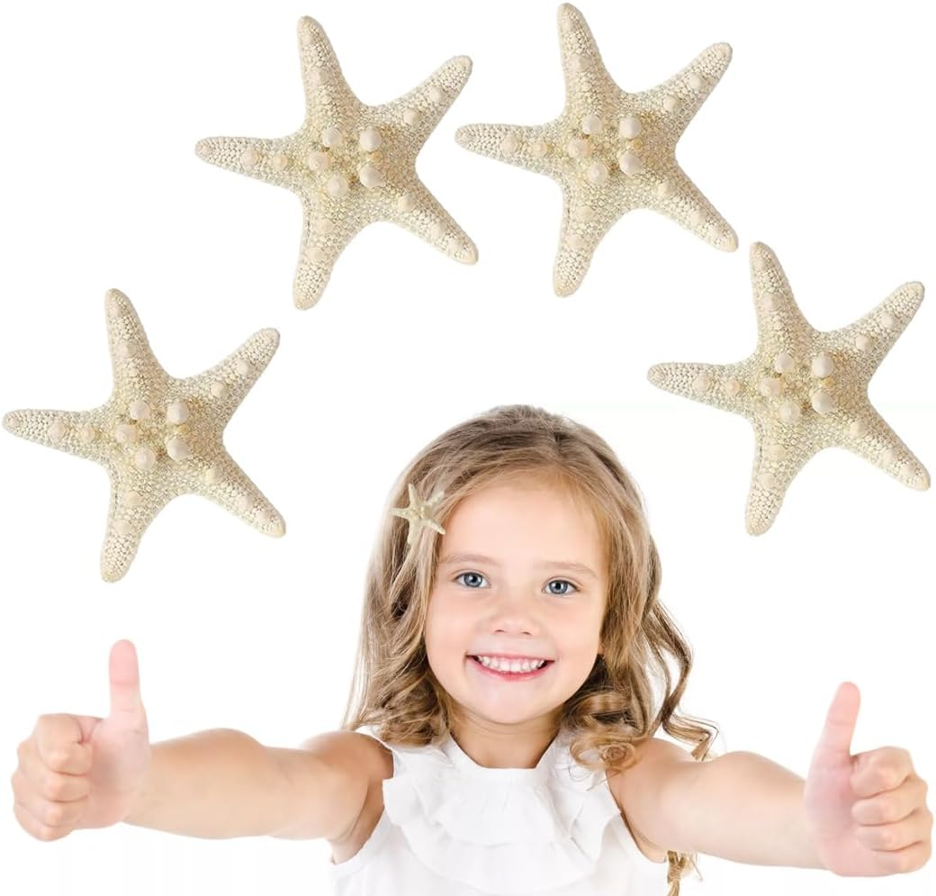 SGERUFZ Starfish Hair Clips Kids, Set of 4 Resin Mermaid Hair Accessories, Crocodile Clips for Girls, Children'S Hair Clips Set, Starfish Decoration for Everyday Use and Parties image number 5