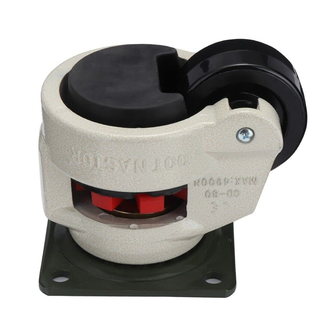 4 Pieces/Set GD-80F Leveling Casters Swivel Workbench Adjustable & Retractable Wheels for Home Furniture Cart image number 6