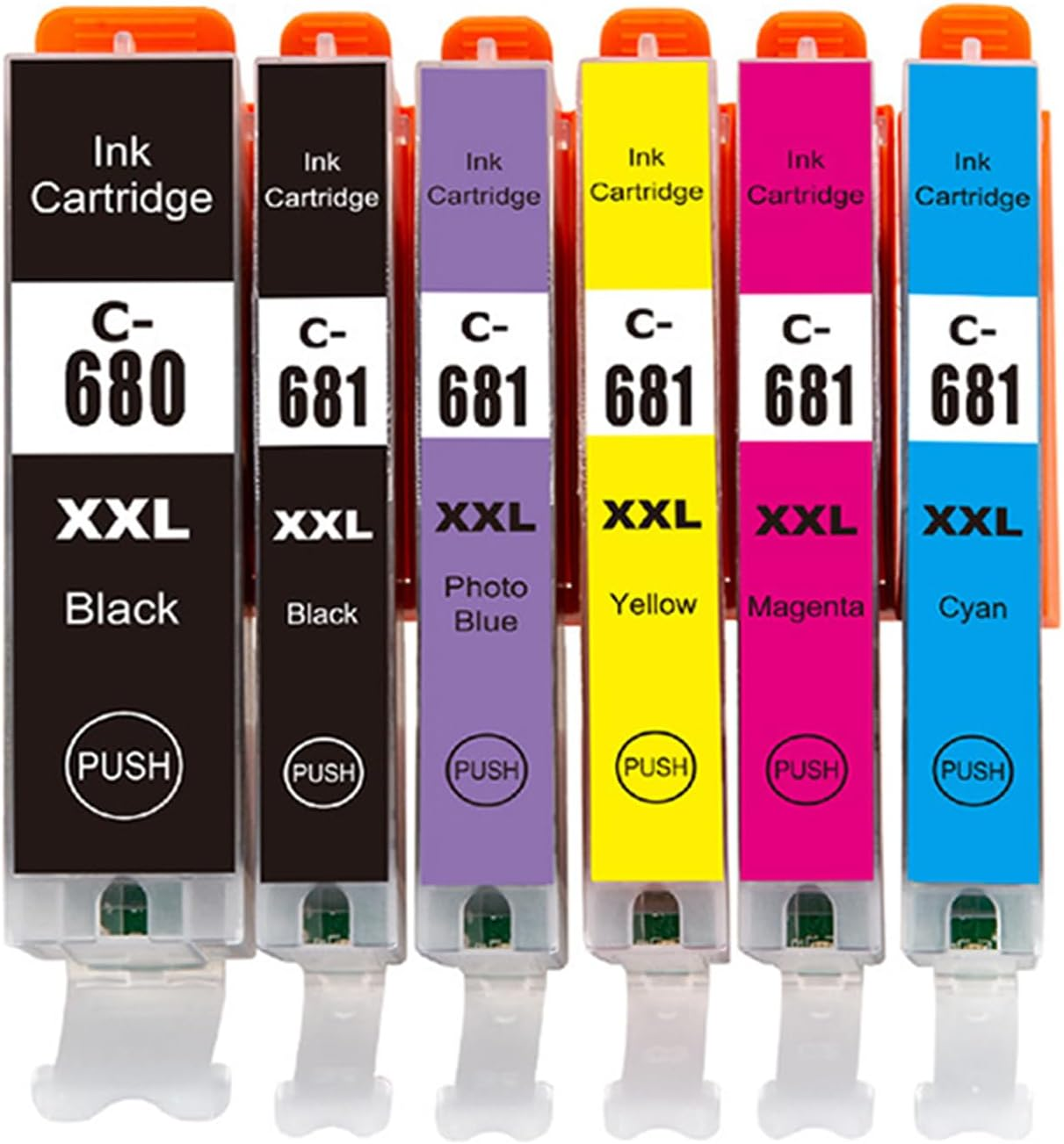 6 PCS Ink Cartridges Canon Compatible PGI680XXL CLI681XXL TS8160 TS8260 TS8360 TS9160 6360 image number 1