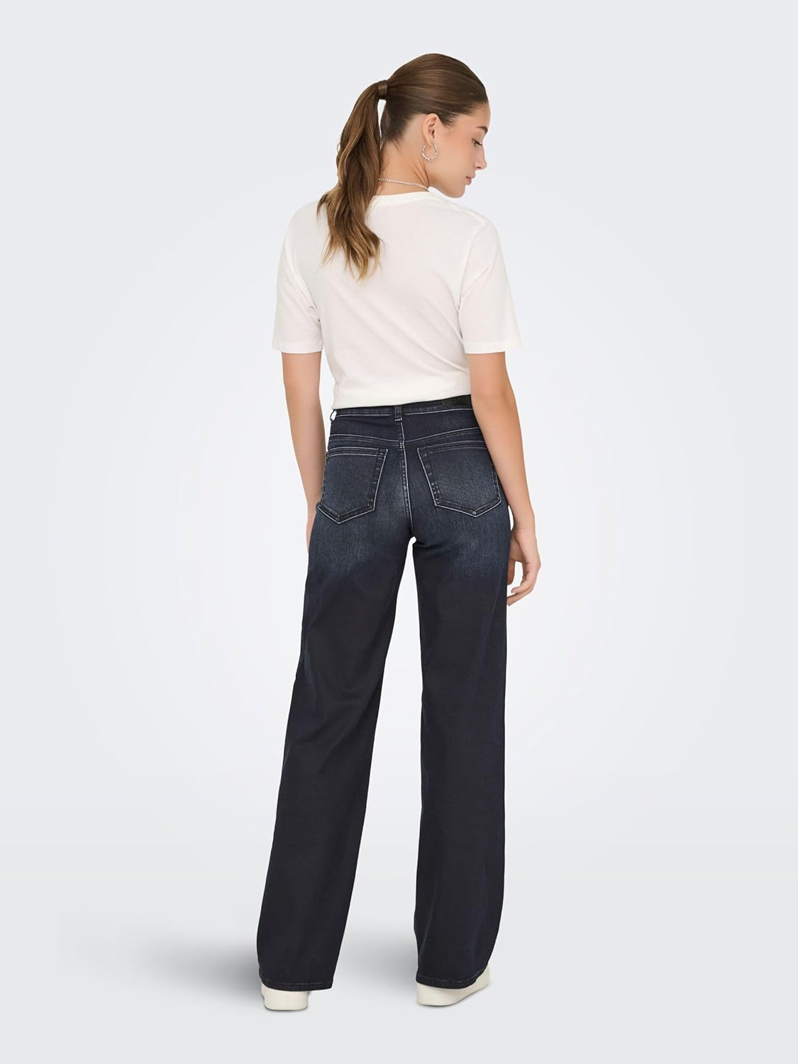 ONLY Women'S Onlmadison Blush Hw Wd Coat DNM Rea62Noos, Dark Denim Blue image number 6