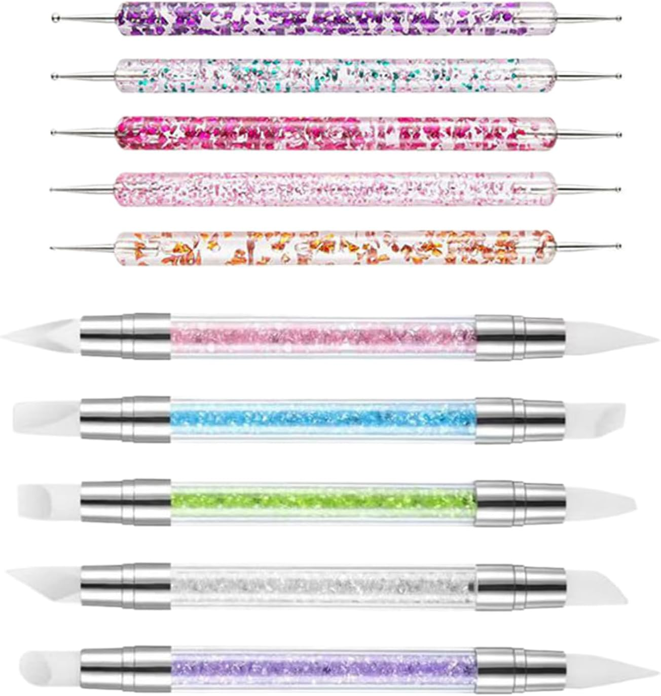 Sculpting Tools for Nails - Double Tipped Sculpting Gel Tools for Nail,Multifunctional Fingernail Carving Aid for Traveling Home School Business Trip image number 3