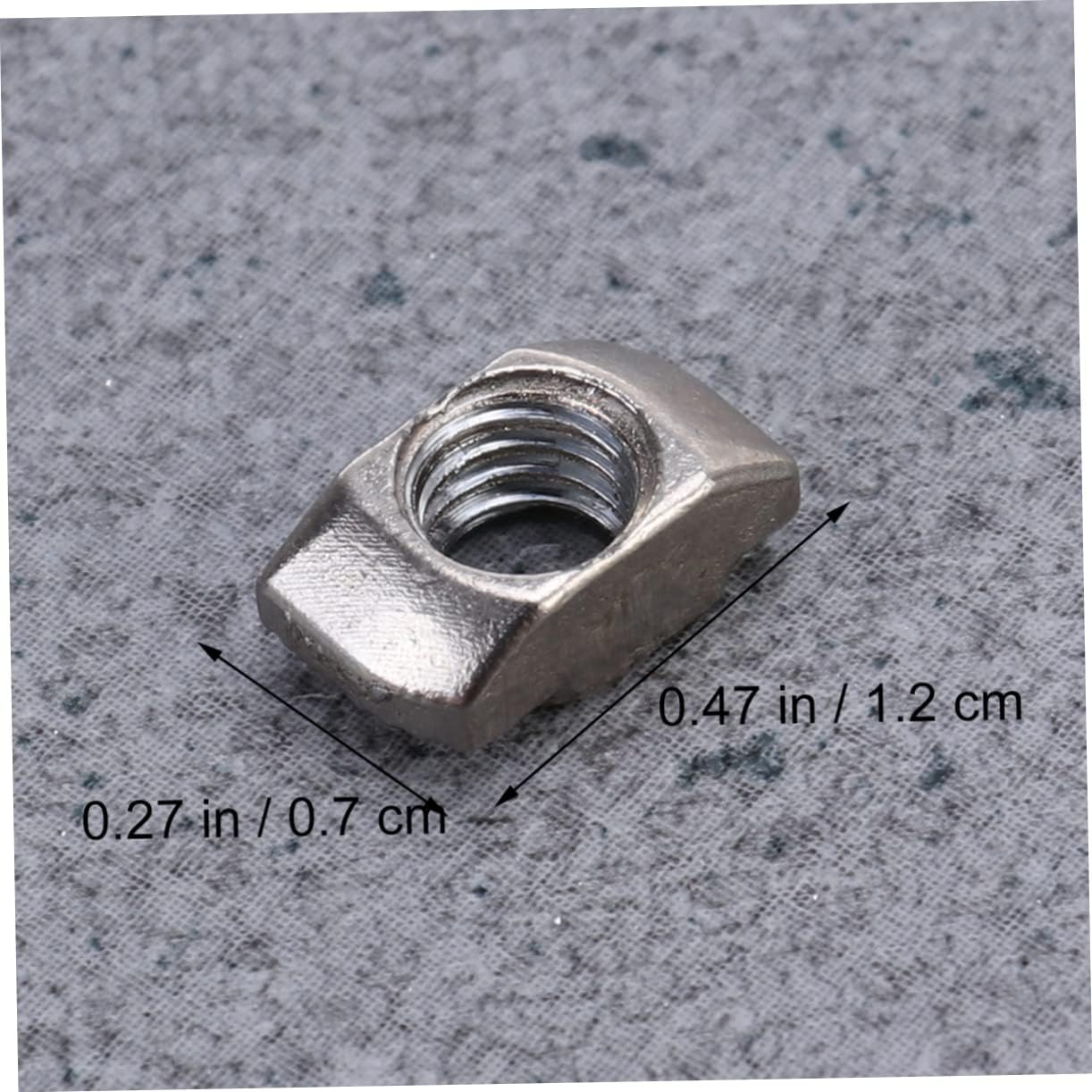 SOLUSTRE 100Pcs Aluminum Profile T-Nuts M5 Thread T-Slot Nuts for European Aluminum Extrusions Compatible 20 Series Frames image number 1