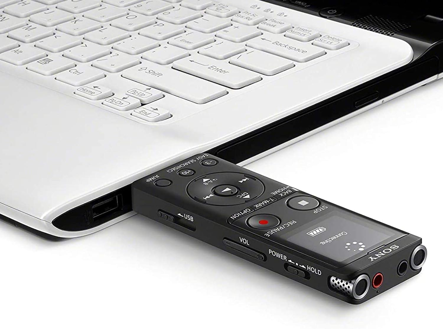 Sony ICD-UX570 Ultra-Compact Digital Voice Recorder Stereo Recording, Noise Cancellation, USB Direct, Long Battery, Easy File Transfer, Expandable Memory, Batteries Included image number 2