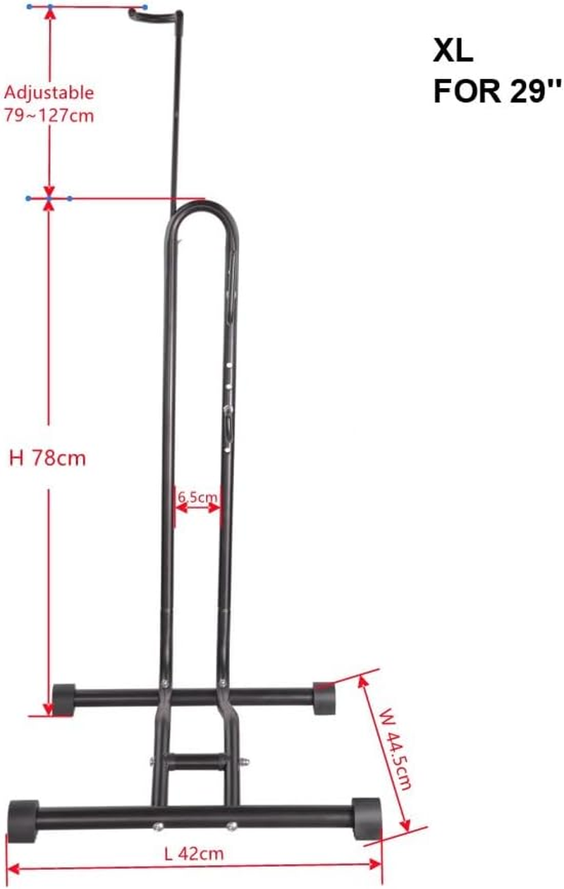 Horizontal and Vertical Bike Rack Floor Packing Stand, Solid Steel Construction, Non-Slip Feet, Space Saving Design for Living Room, Bedroom, Garage, Size-Xl image number 1
