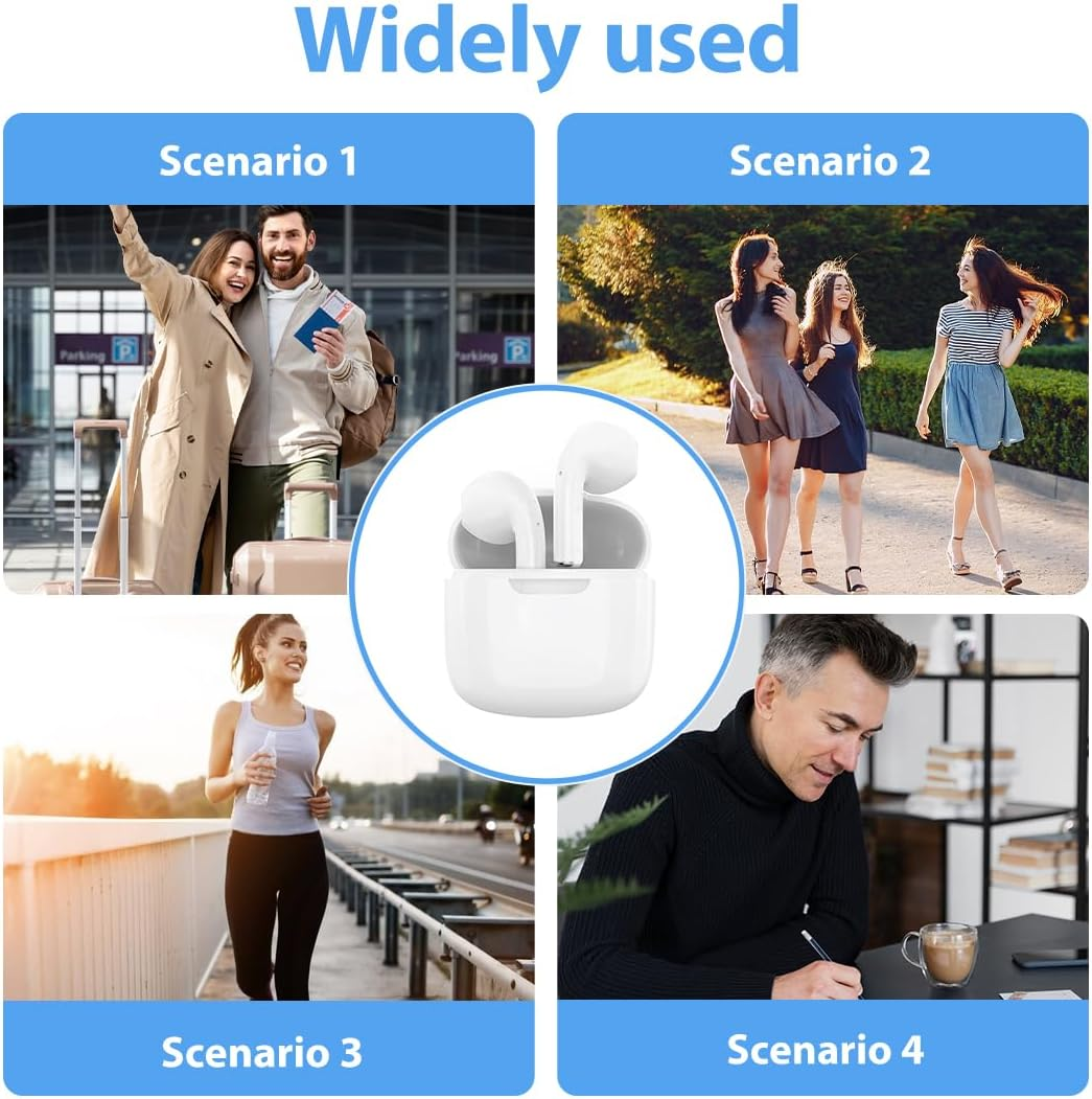 Tomedeks Earphones Bluetooth Headphones In-Ear Headphones with HD Microphone Wireless Bluetooth Stereo Sound Wireless Earbuds Waterproof image number 1