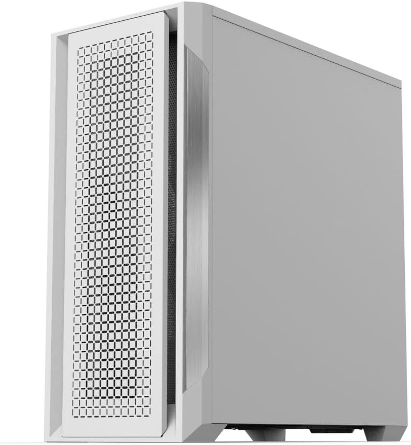 Almordor Full Tower Gaming Computer PC Case Chassis with Tempered Glass Side and High-Airflow Front Mesh Panel, Supports ATX/E ATX/MATX/ITX, White image number 1
