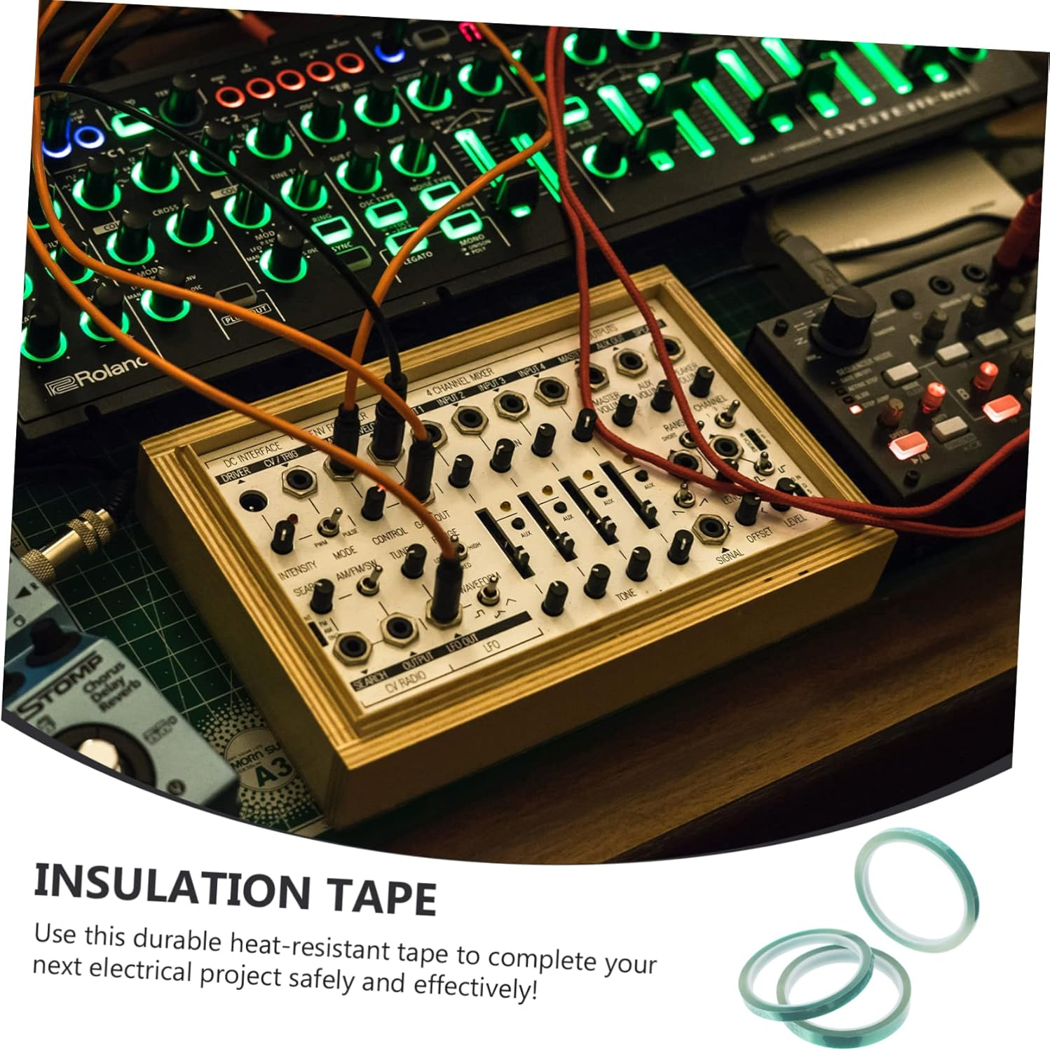 KICHOUSE 6Pcs High Temperature Adhesive Tapes Heat Resistant Insulated Silicone Protective Films for Spray Paint Masking Total Wear Resistant for Electronics and Packaging image number 6