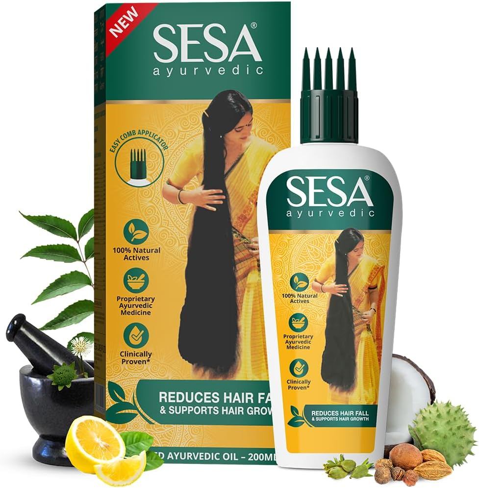 Sesa Ayurvedic Hair Oil, Prevents Hair Fall, Good for Hair Growth 200 Ml image number 4