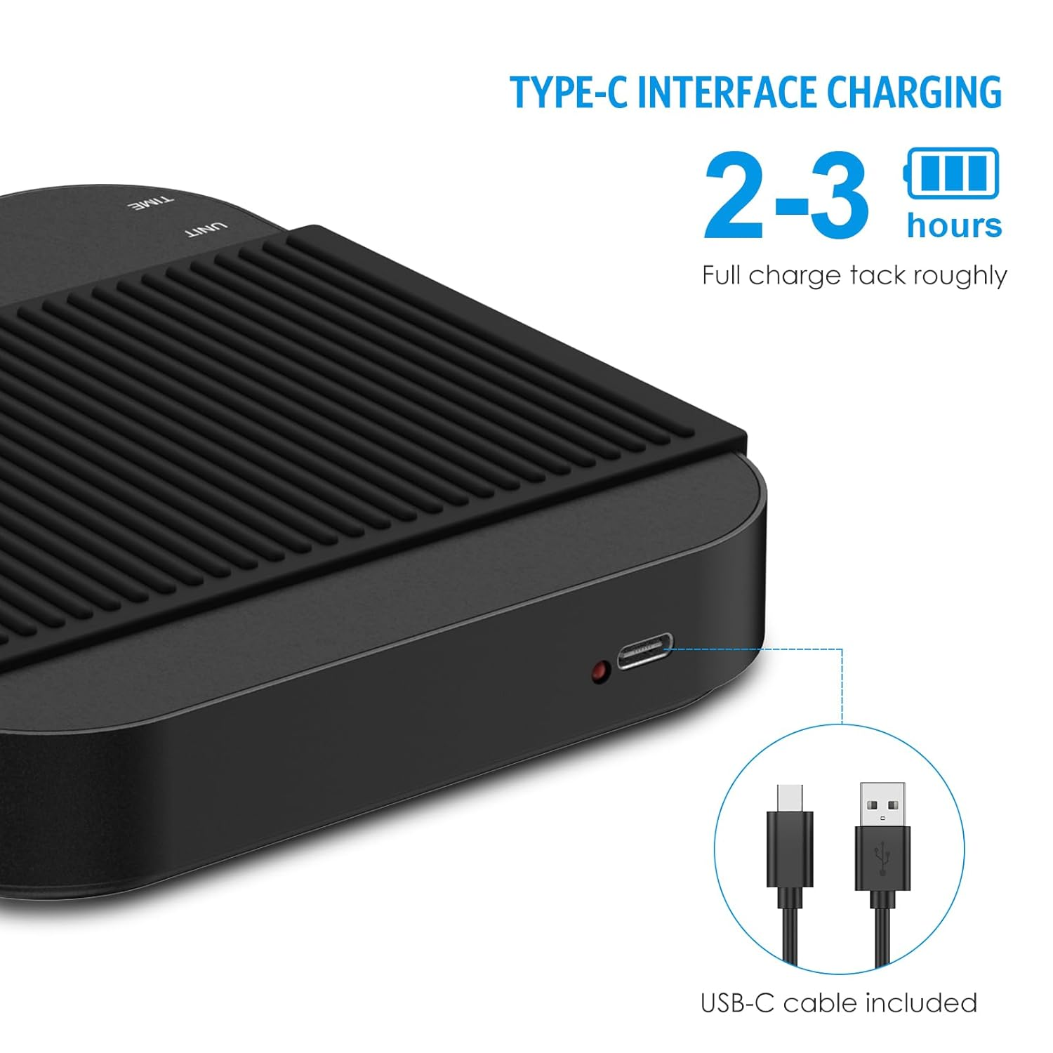 Brifit 3Kg Digital Coffee Scales with Timer, Rechargeable Espresso Coffee Scale, LED Display Espresso Scale with Tare Function, Temperature Resistant, 0.1G Precision, Auto Shut Off, Units Conversion image number 1