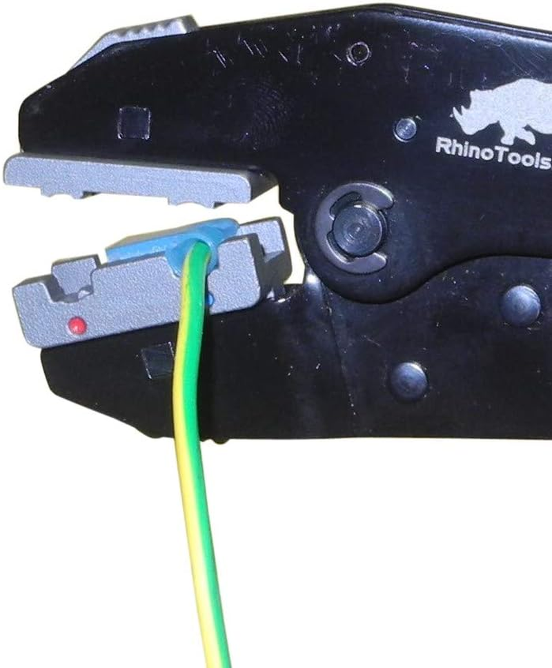 Insulated Flag Terminal Crimping Kit - Red Blue Yellow Connectors AWG 22-10