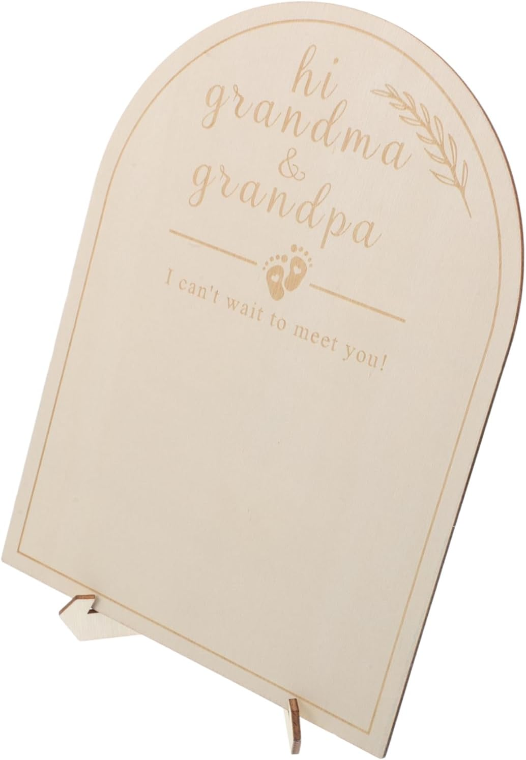 SECFOU Personalised Milestone Photo Board Wooden Announcement Sign Classic Decor for Nursery Newborn Shower image number 2