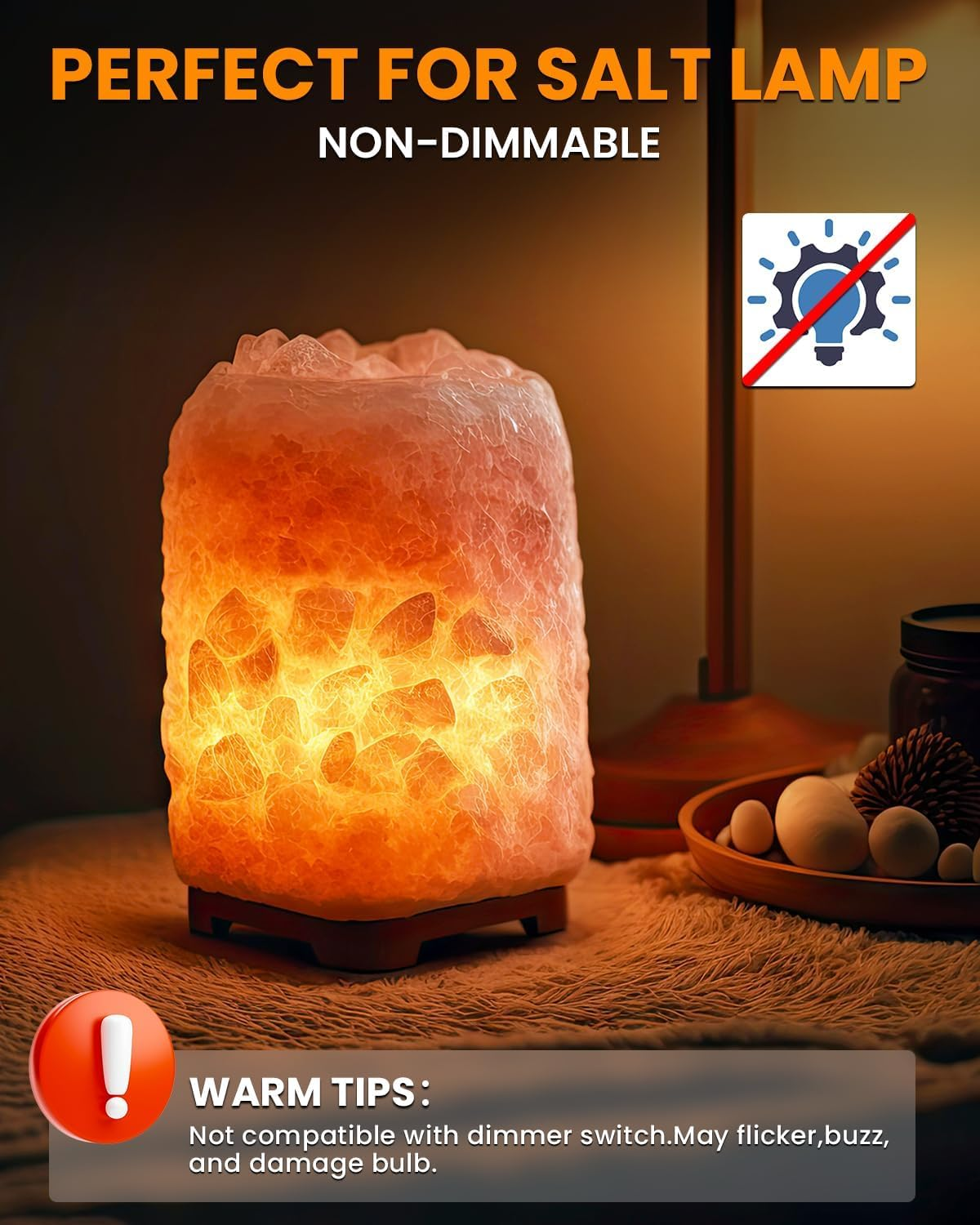 Brightark 0.5W E14 LED Vintage Light Bulb Warm White,C7 Salt Lamp Bulb Candle Small Edison Screw SES Low Watt Light Bulb,2000K Orange Amber Glass Night Light Bulb, Non-Dimmable, 2-Pack image number 5