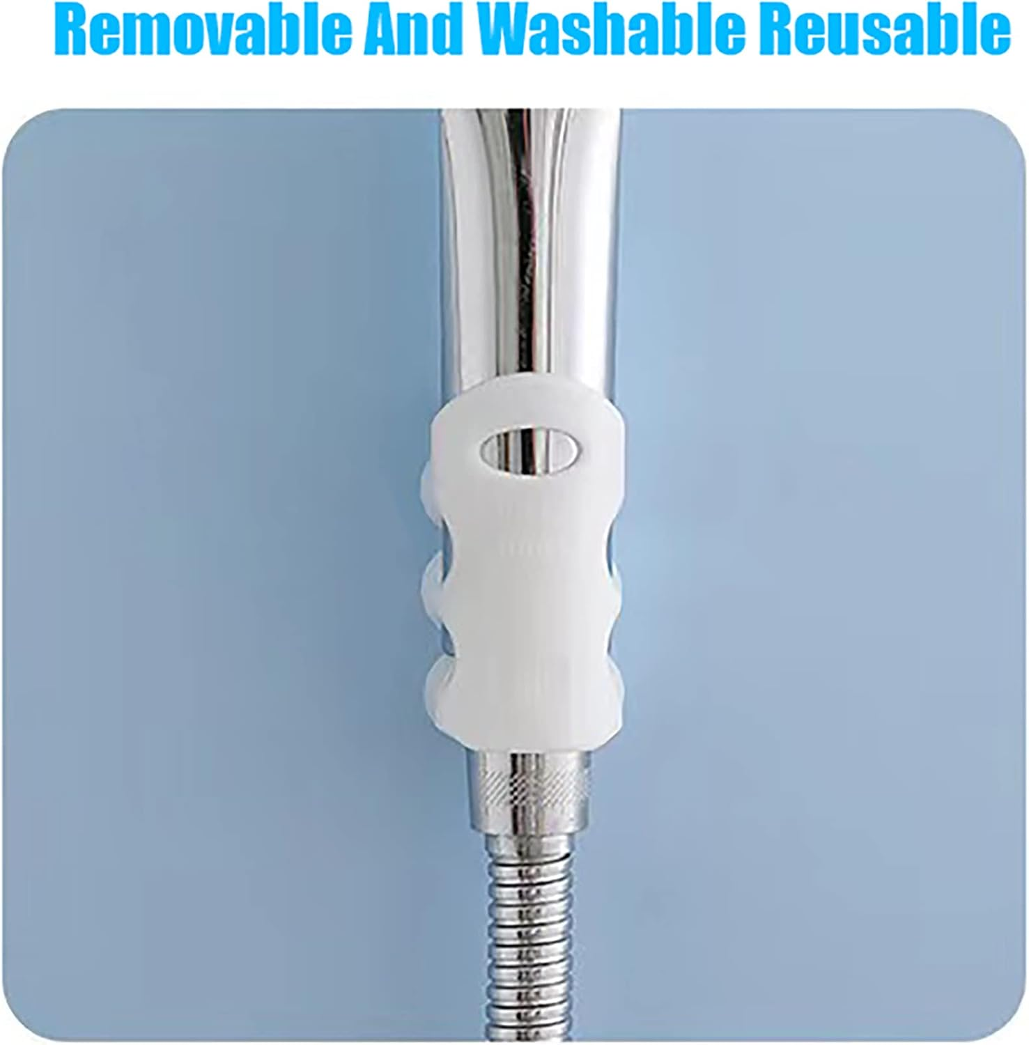 Silicone Shower Bracket Shower Head Holder, Tunghey Shower Head Suction Cup Holder Silicone Relocatable Wall Shower Head Holder without Drilling Adhesive Mount Bracket for Kid Adult (2Pack) image number 5