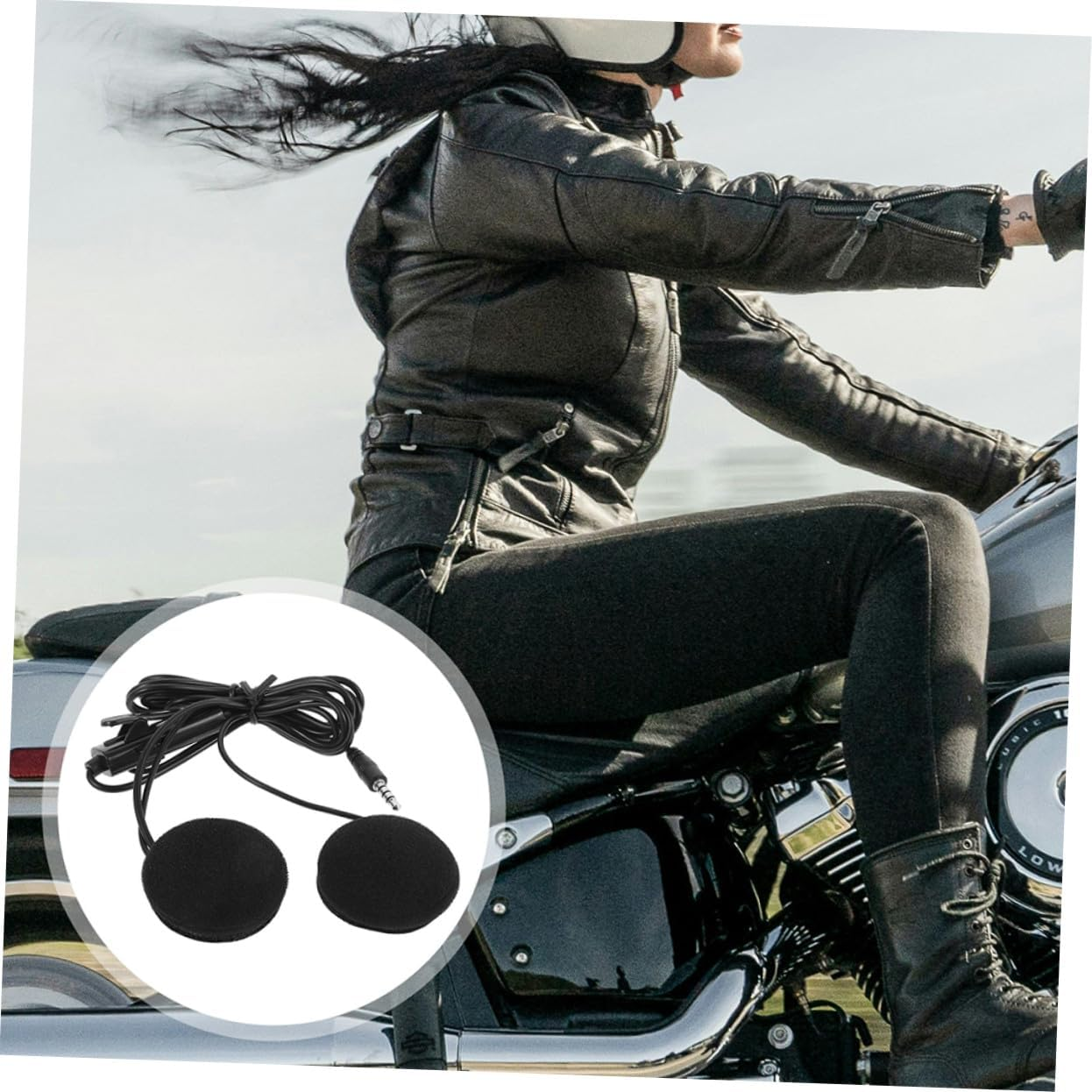 ABOOFAN 2Pcs Motorcycle Headset Helmet Earphone Gps Navigation Microphone for Rider Cyclist Outdoor Sports image number 3