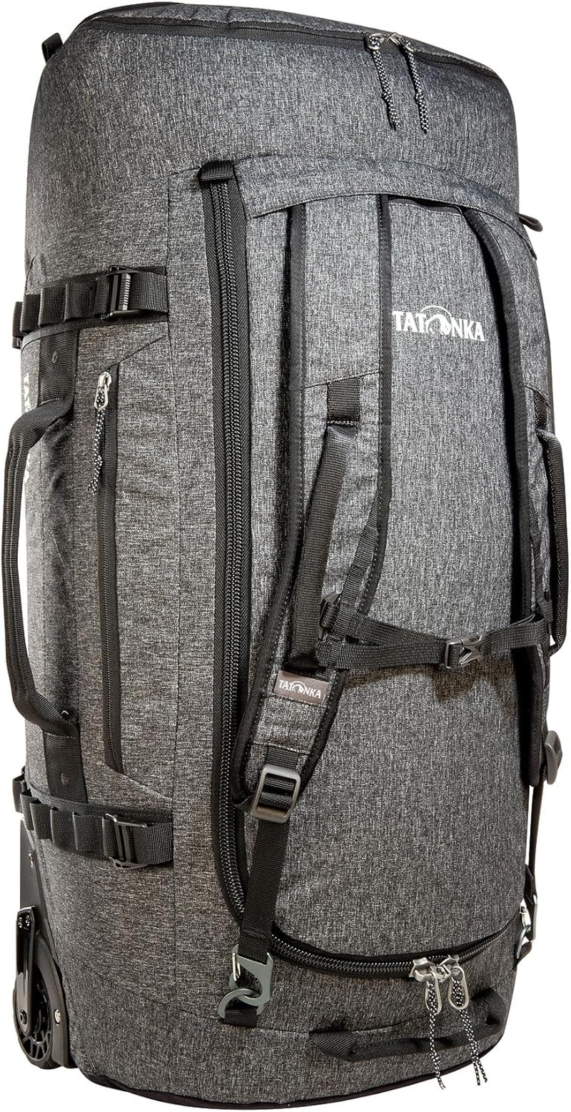 Tatonka Trolley Duffle Roller, 80 L, Foldable Travel Bag with Wheels and Backpack Function, Stows in Own Lid Pocket, 80 Litre Volume