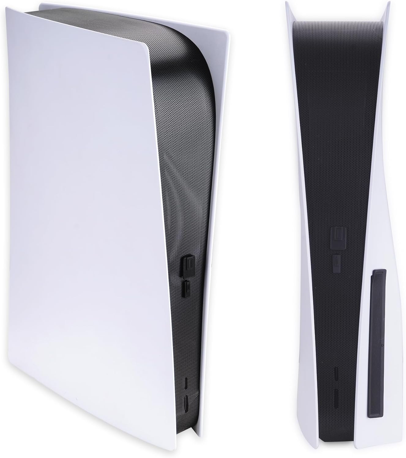 Playvital Dust Filter and Port Plug Set for Ps5 Disc & Digital Console Breathable Anti-Dust Cover Net with 12 Silicone Plugs, Easy-Install Dust Proof Kit for Ps5 Accessory-The Great Wave off Kanagawa